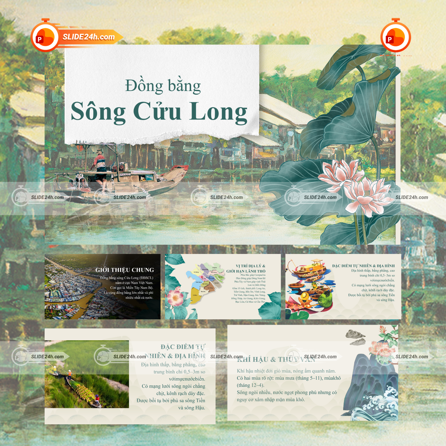 Slide Đồng bằng sông Cửu Long - Địa lý 9 thumbnail
