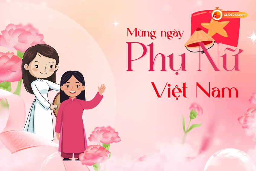 Video intro Chào Mừng Ngày Phụ Nữ Việt Nam 20/10 với hình ảnh phụ nữ mặc áo dài truyền thống.