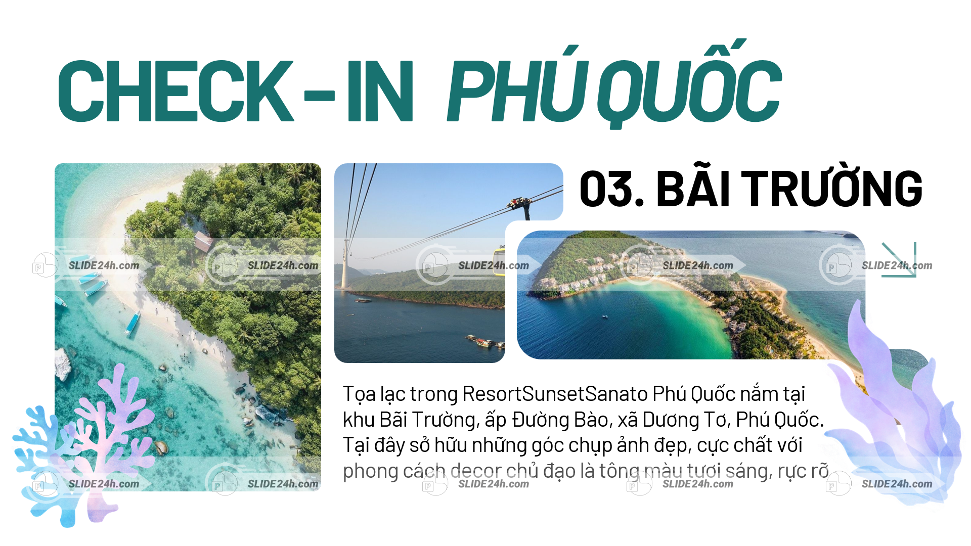 bãi trường phú quốc với bờ biển dài nước trong xanh và resort ven biển