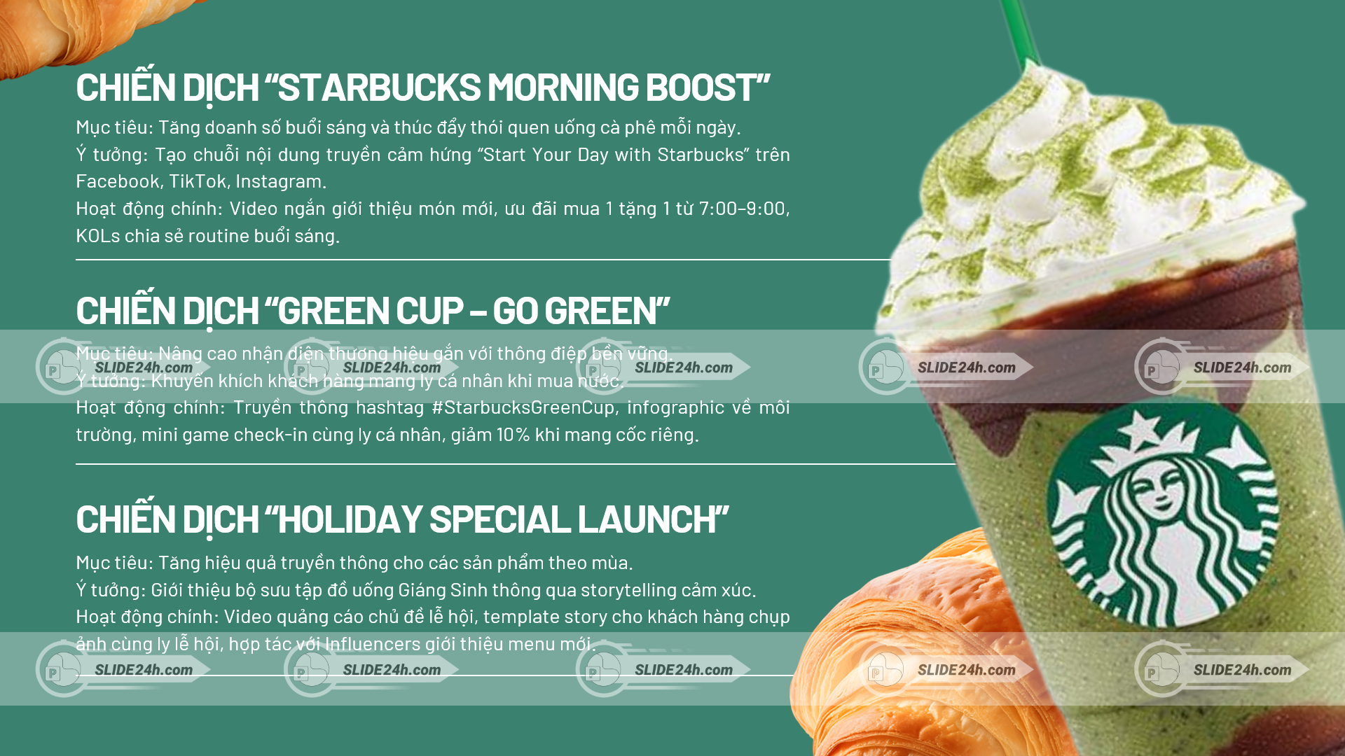 các chiến dịch marketing starbucks như morning boost và green cup hướng đến bền vững