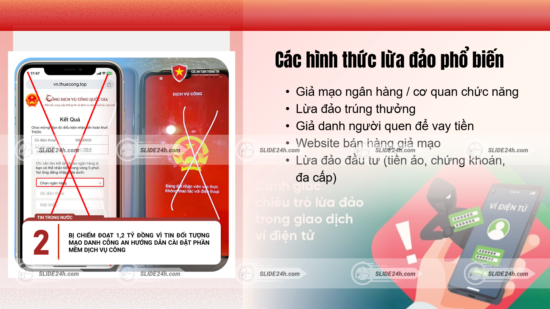Các hình thức lừa đảo online phổ biến