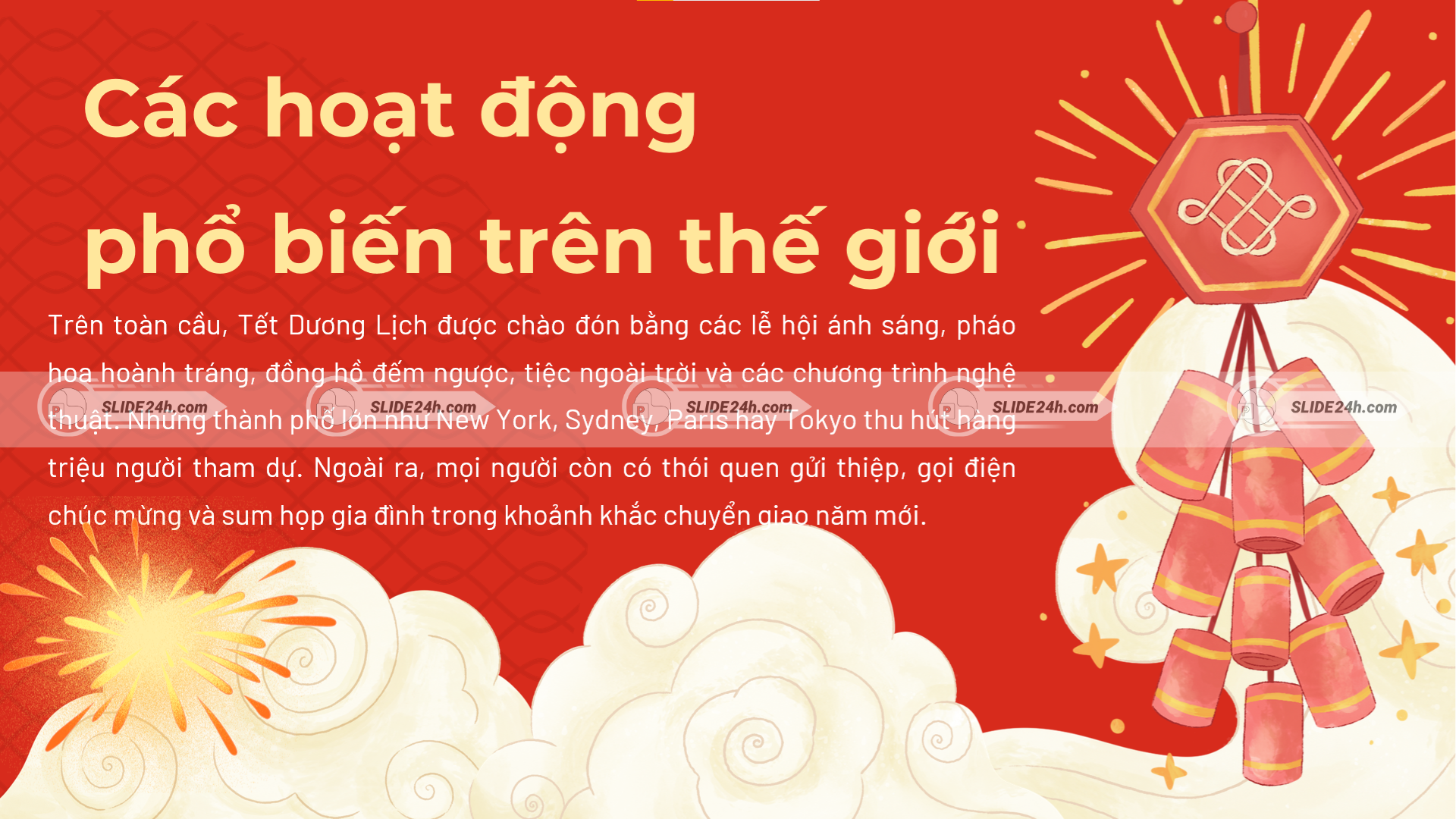 Các hoạt động phổ biến trên thế giới trong Tết Dương lịch