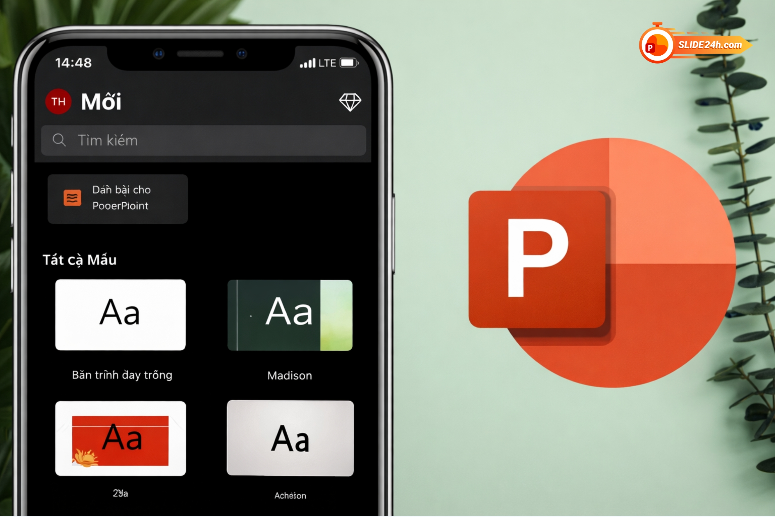Cách làm bài thuyết trình PowerPoint trên điện thoại