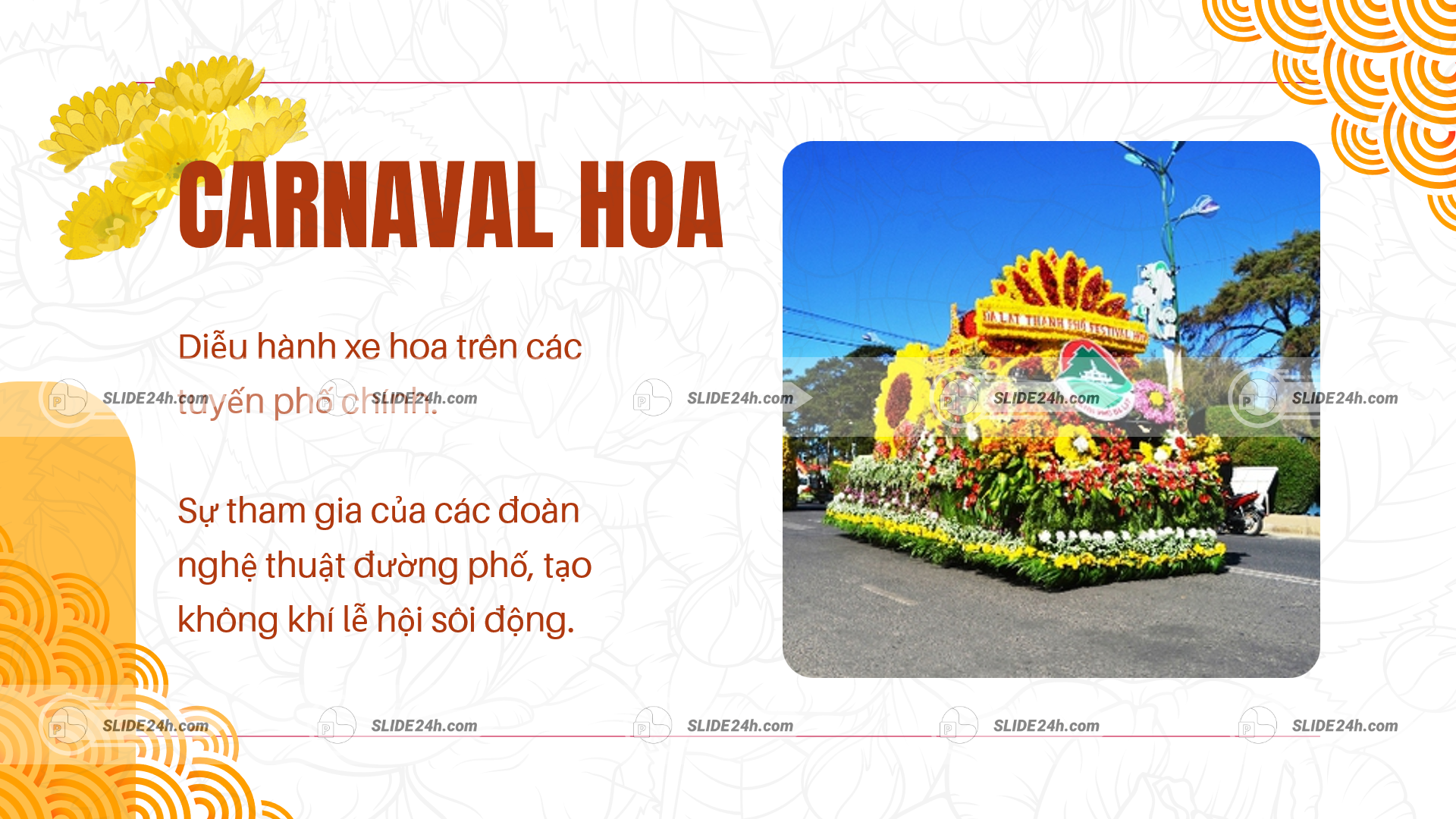 carnaval hoa đà lạt với xe hoa diễu hành và không khí lễ hội sôi động
