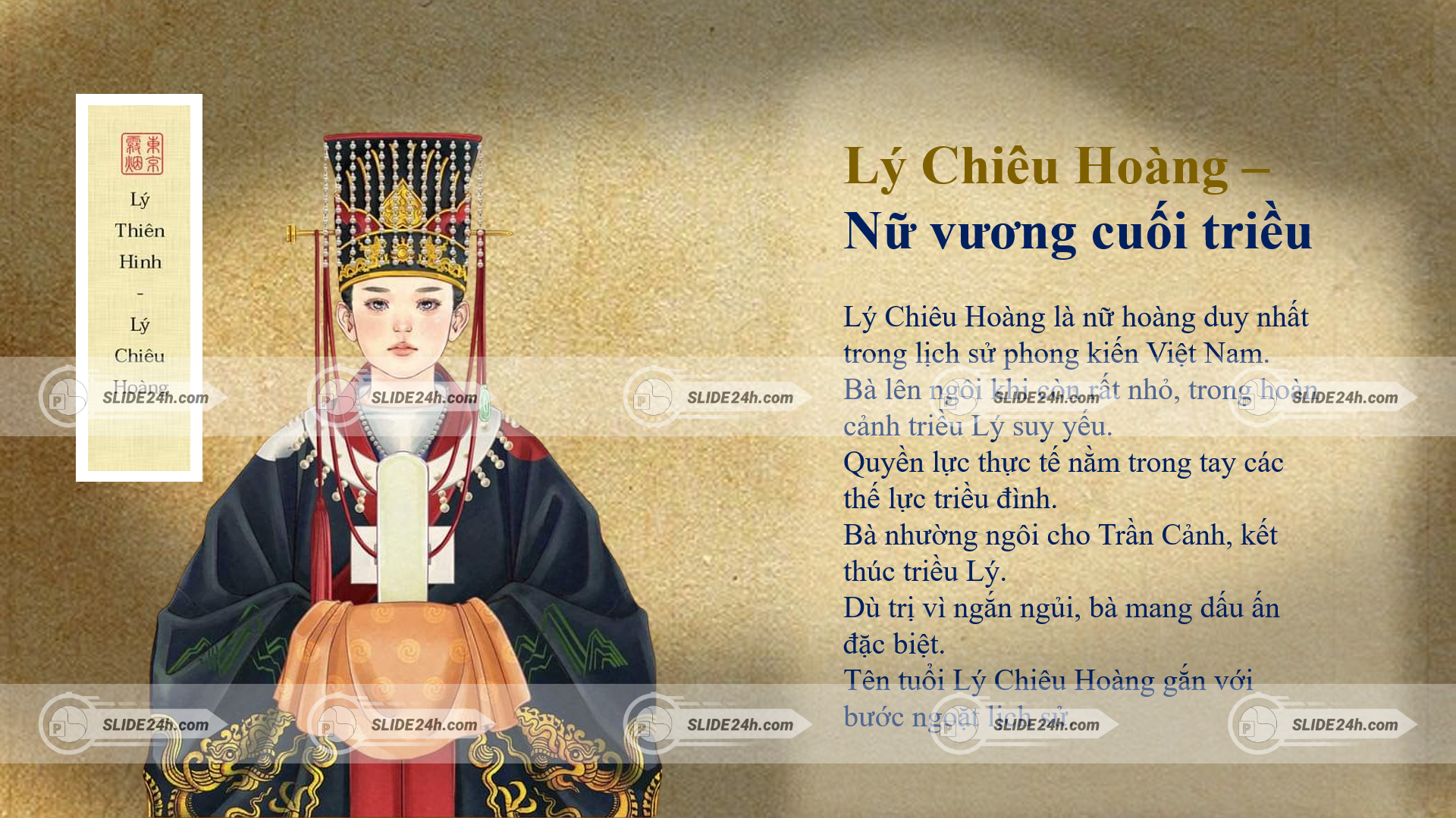 chân dung lý chiêu hoàng nữ vương cuối triều lý