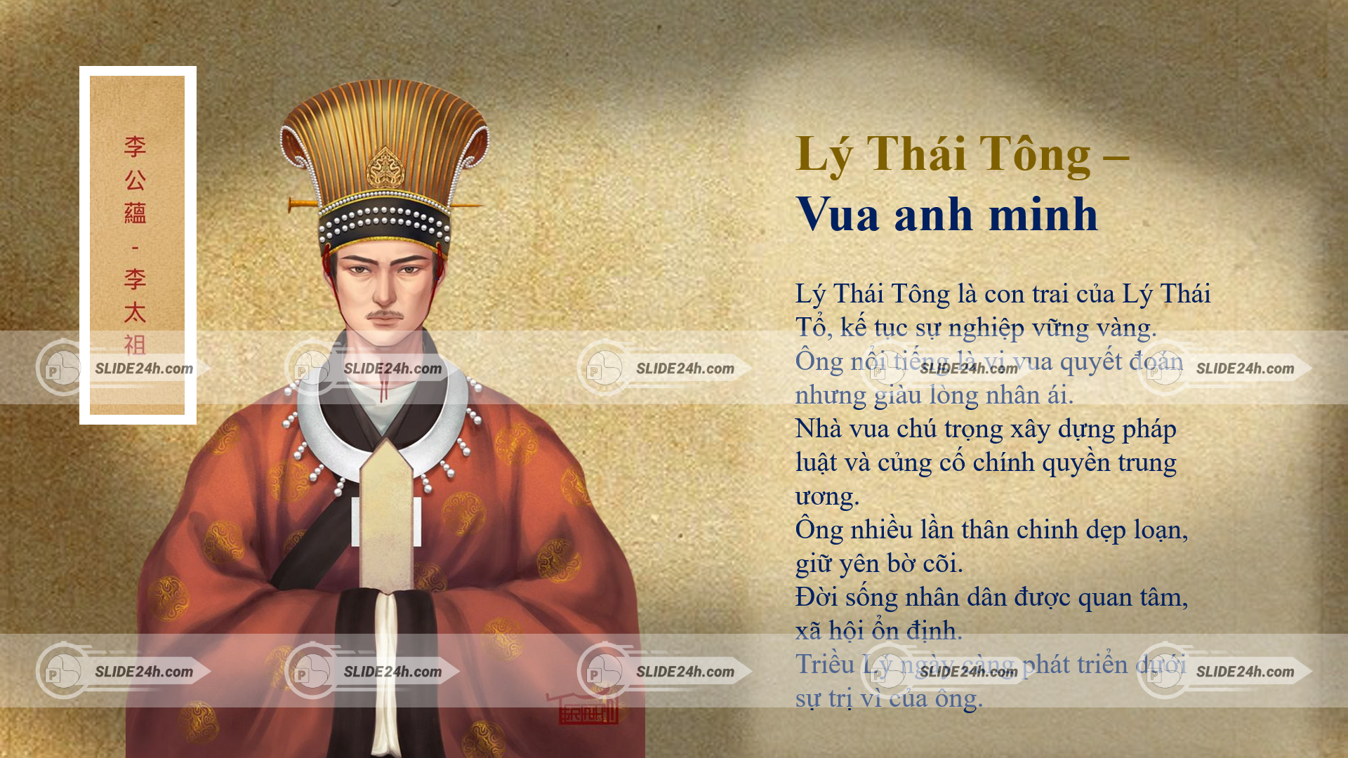 chân dung lý thái tông và nội dung về sự nghiệp trị vì