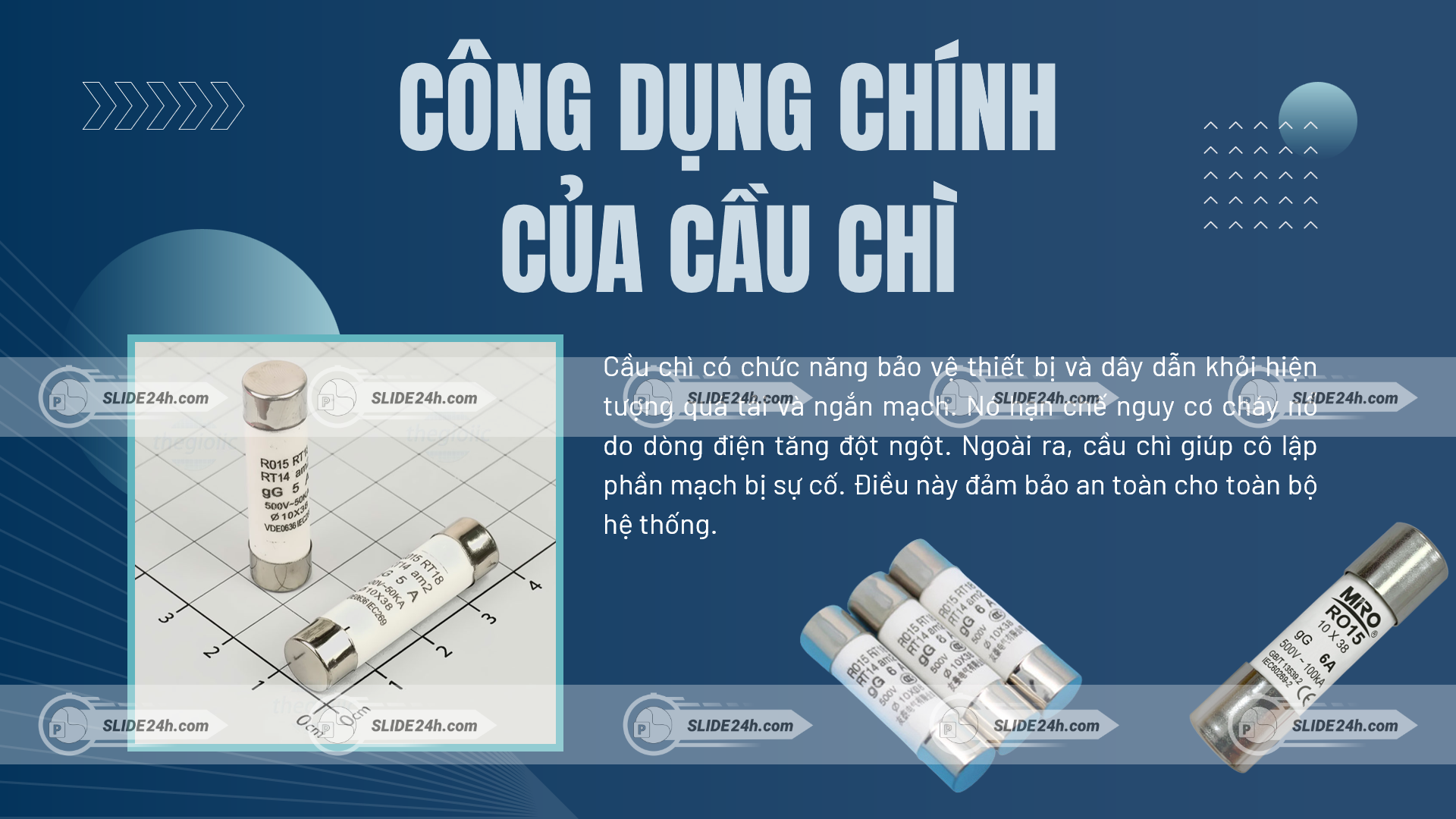 công dụng chính của cầu chì bảo vệ thiết bị điện khỏi quá tải và ngắn mạch an toàn hệ thống