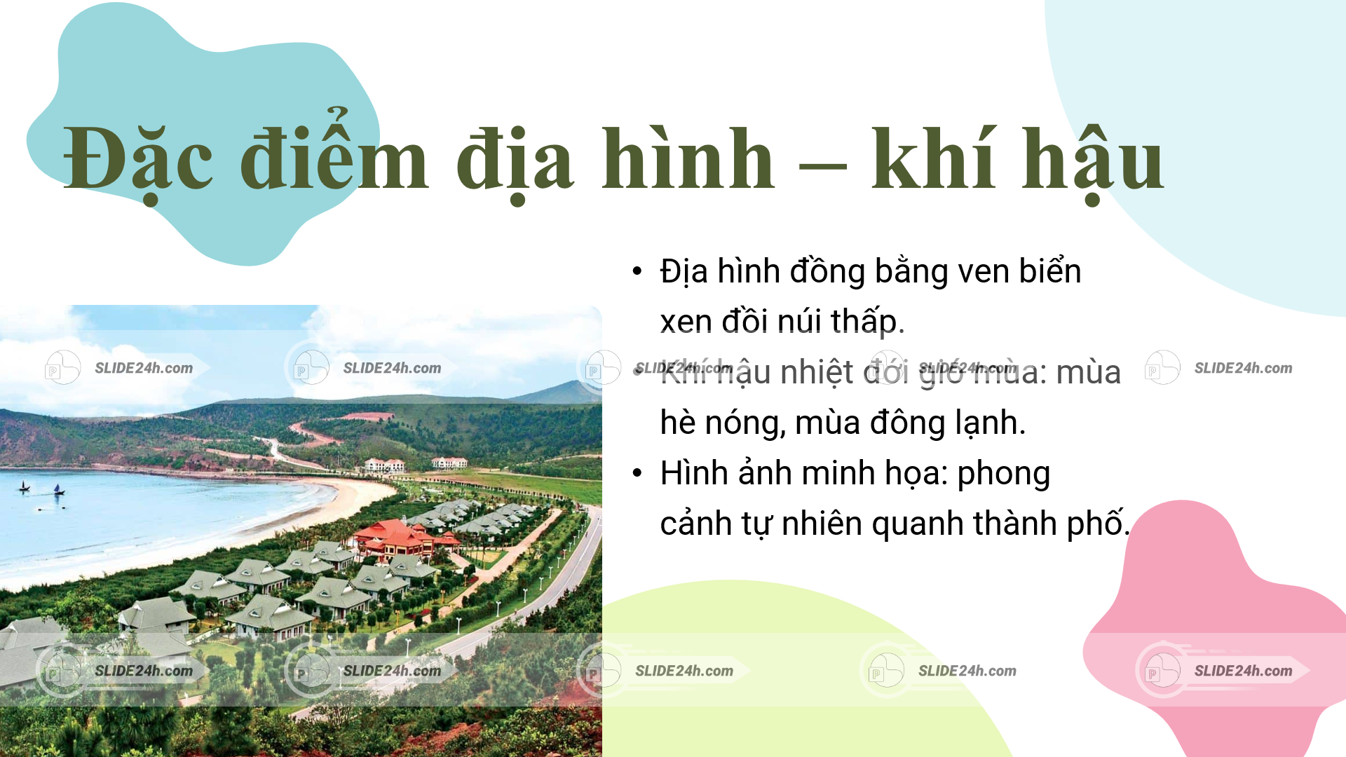 Đặc điểm địa hình và khí hậu của thành phố Vinh