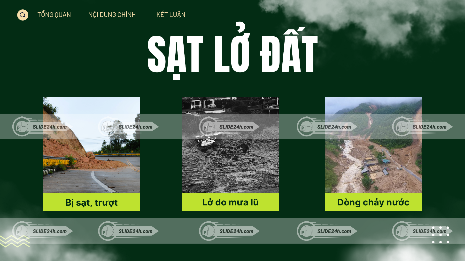 Dấu hiệu cảnh báo sạt lở