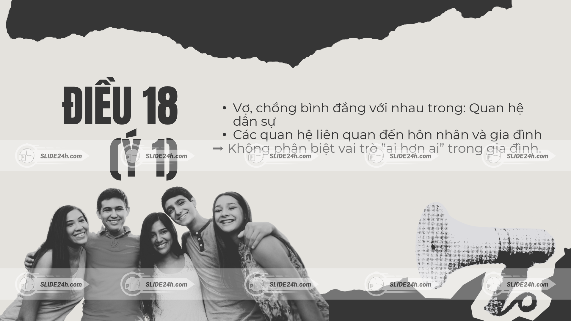 điều 18 luật bình đẳng giới về quyền và nghĩa vụ ngang nhau của vợ chồng trong gia đình