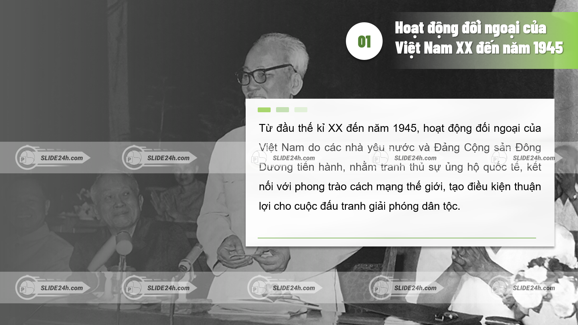 Đối ngoại Việt Nam trước 1945 và vai trò của Nguyễn Ái Quốc.