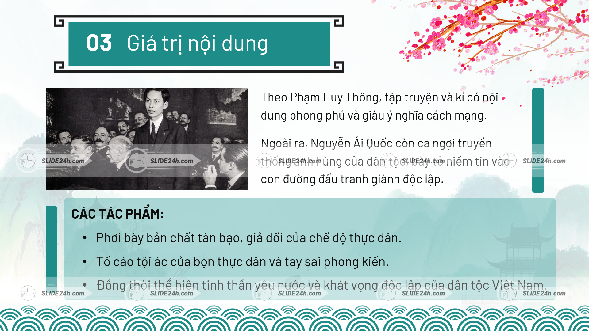 Giá trị nội dung của tập Truyện và Ký với tư tưởng yêu nước và tinh thần cách mạng.
