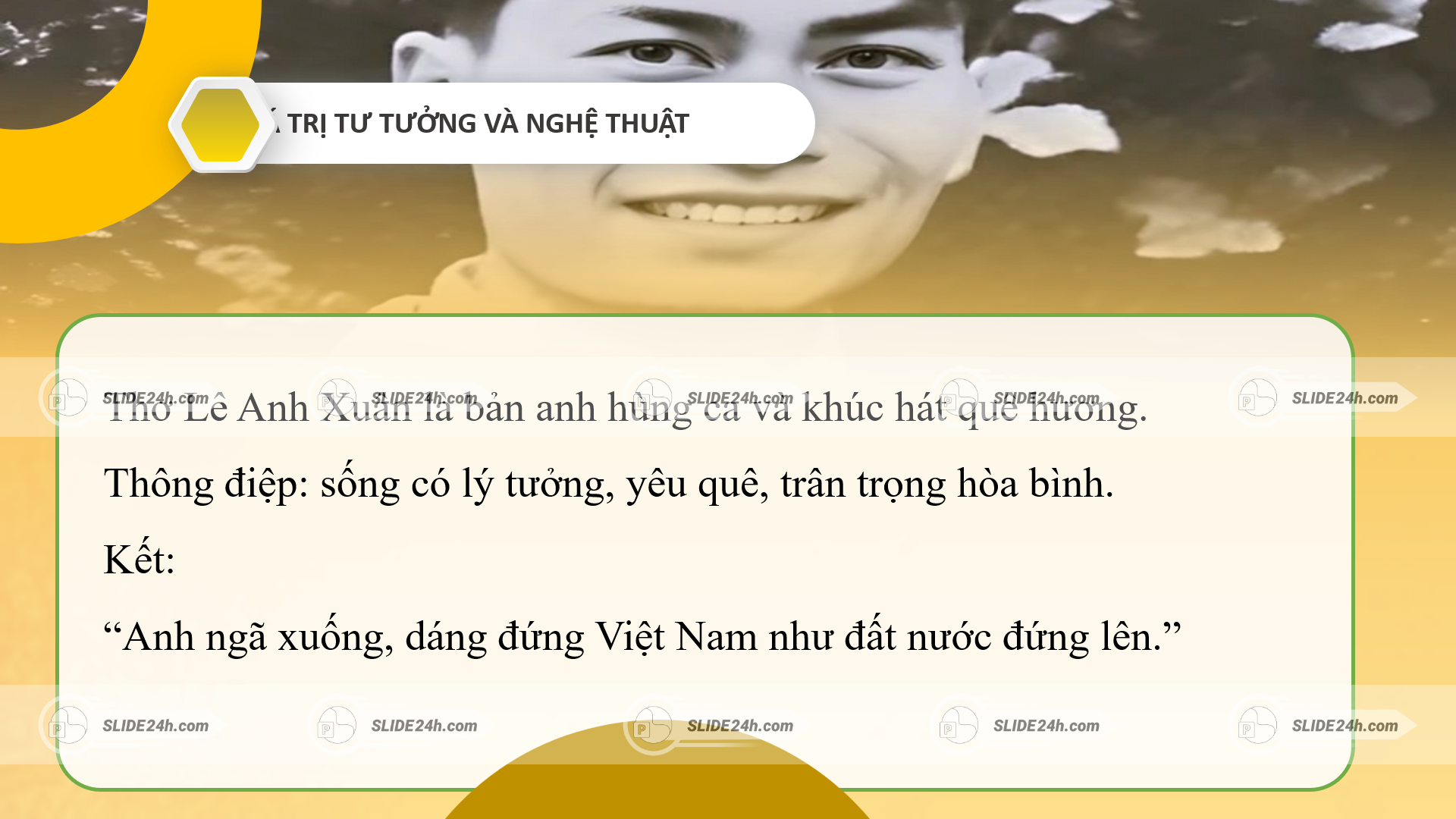 giá trị tư tưởng và nghệ thuật trong thơ lê anh xuân với thông điệp yêu quê hương và hòa bình
