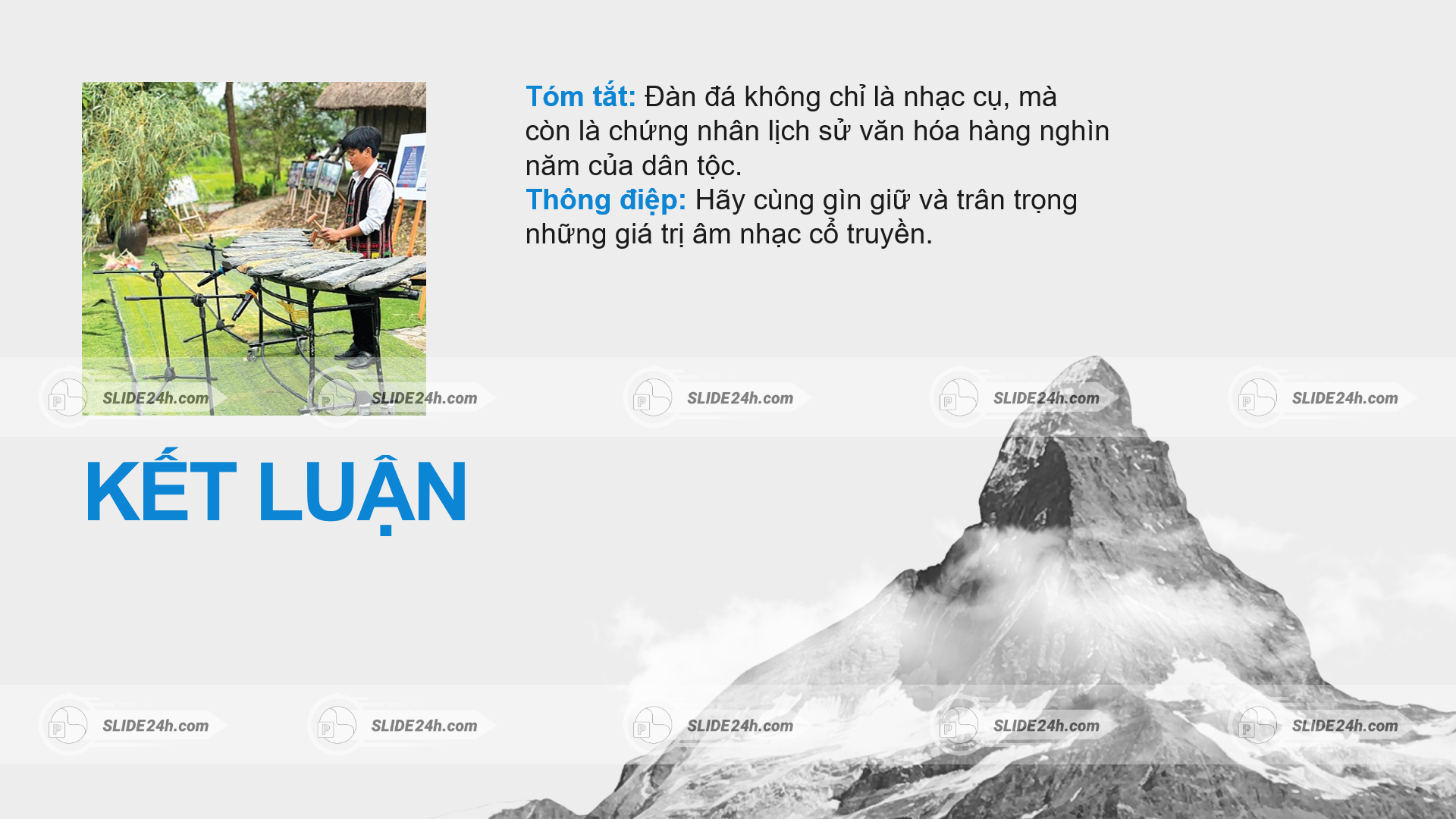 Giá trị văn hóa của đàn đá trong kho tàng nhạc cụ dân tộc Việt Nam.