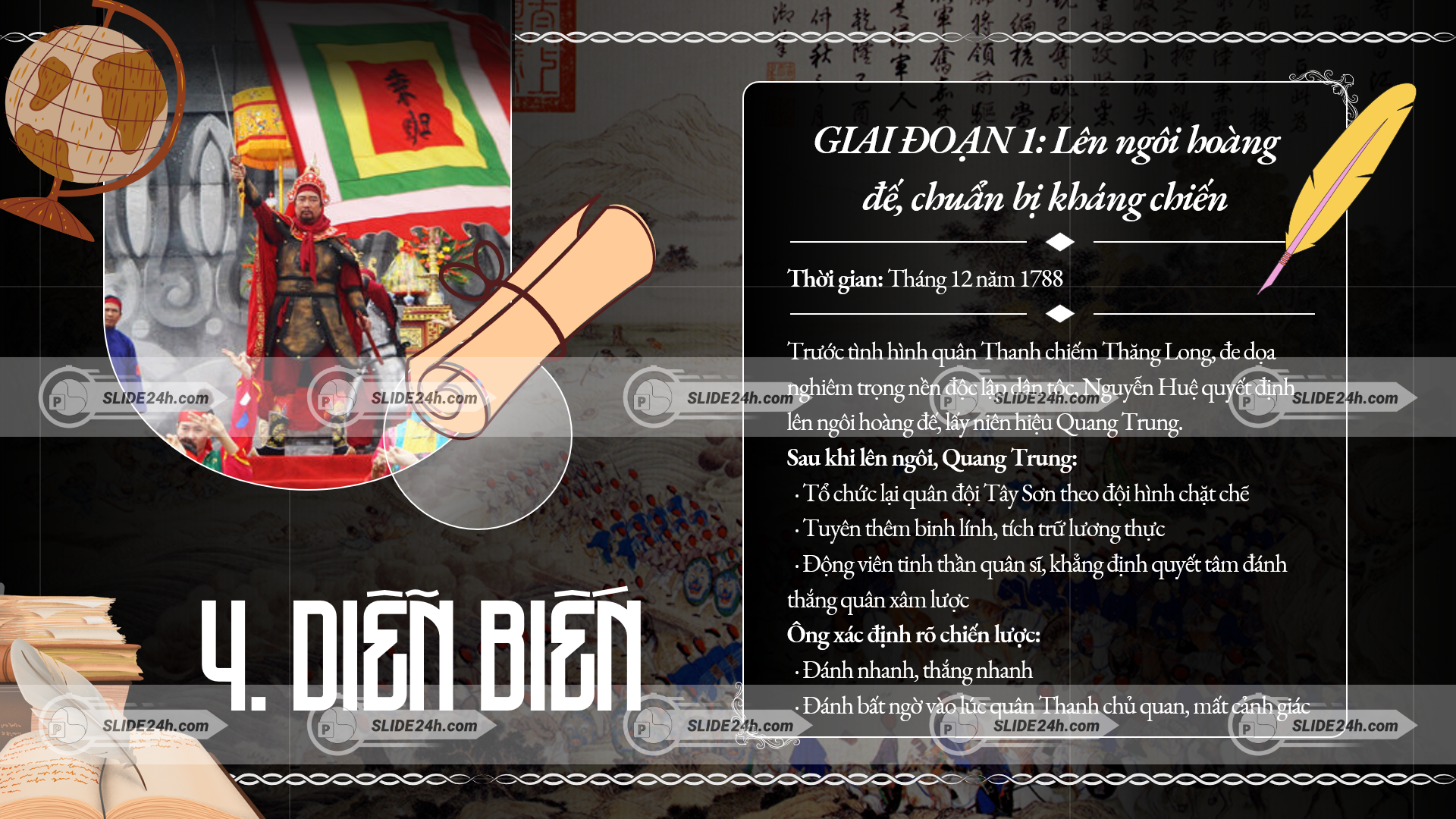 Giai đoạn chuẩn bị kháng chiến với Quang Trung tổ chức lực lượng và đề ra chiến lược.