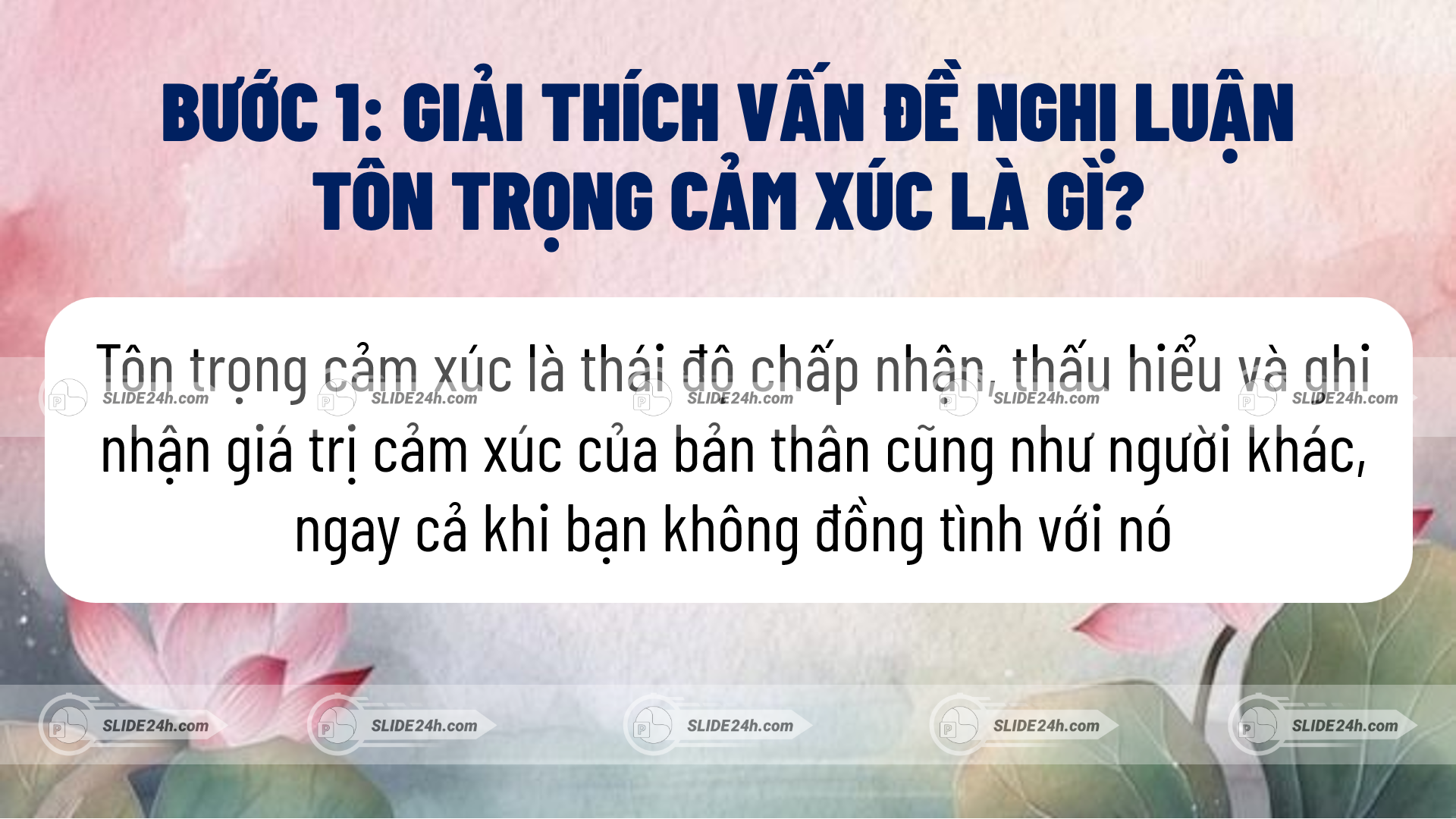 giải thích tôn trọng cảm xúc là gì trong đời sống