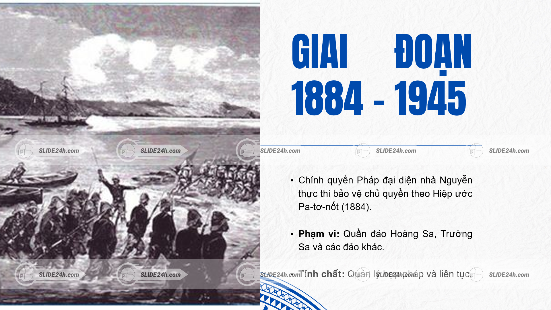 hình ảnh lịch sử giai đoạn 1884 đến 1945 về hoạt động bảo vệ chủ quyền biển đảo việt nam