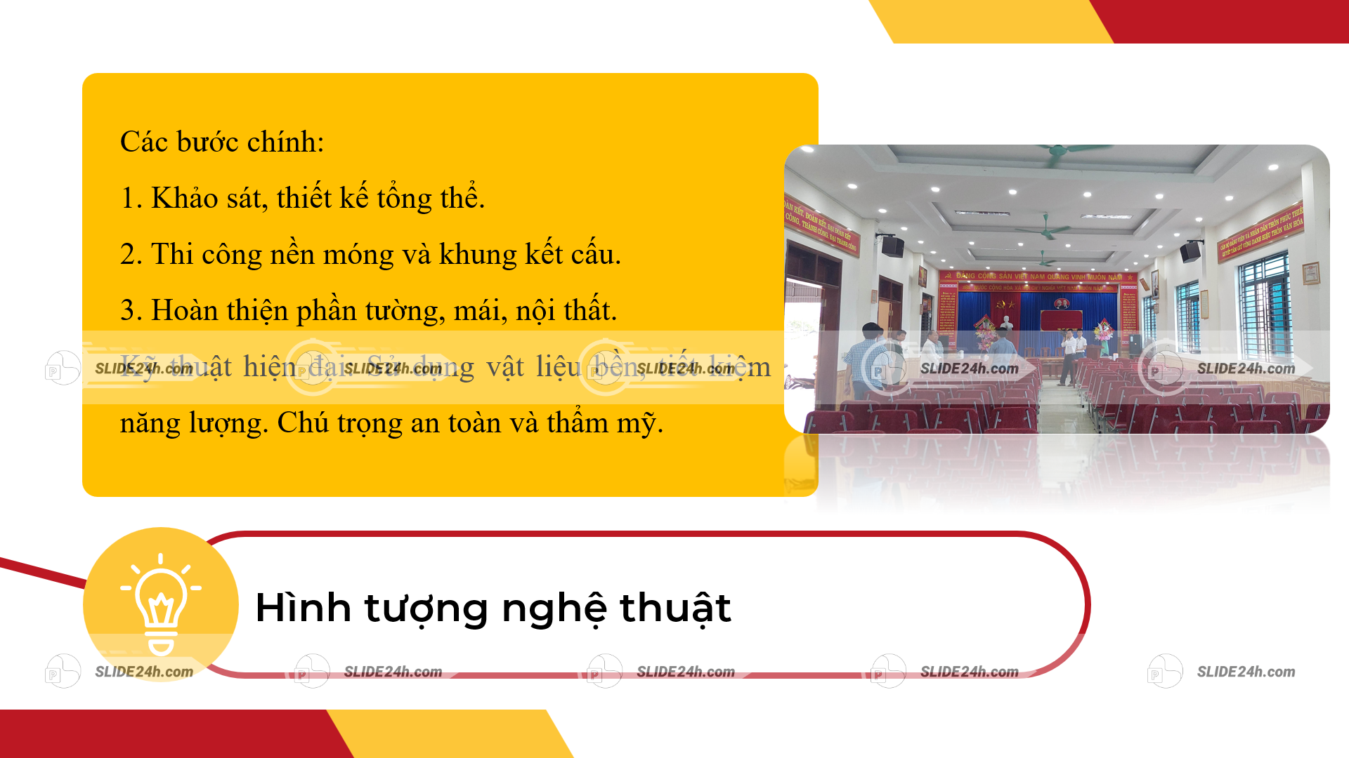 Hình tượng nghệ thuật trong kiến trúc nhà văn hóa xã.