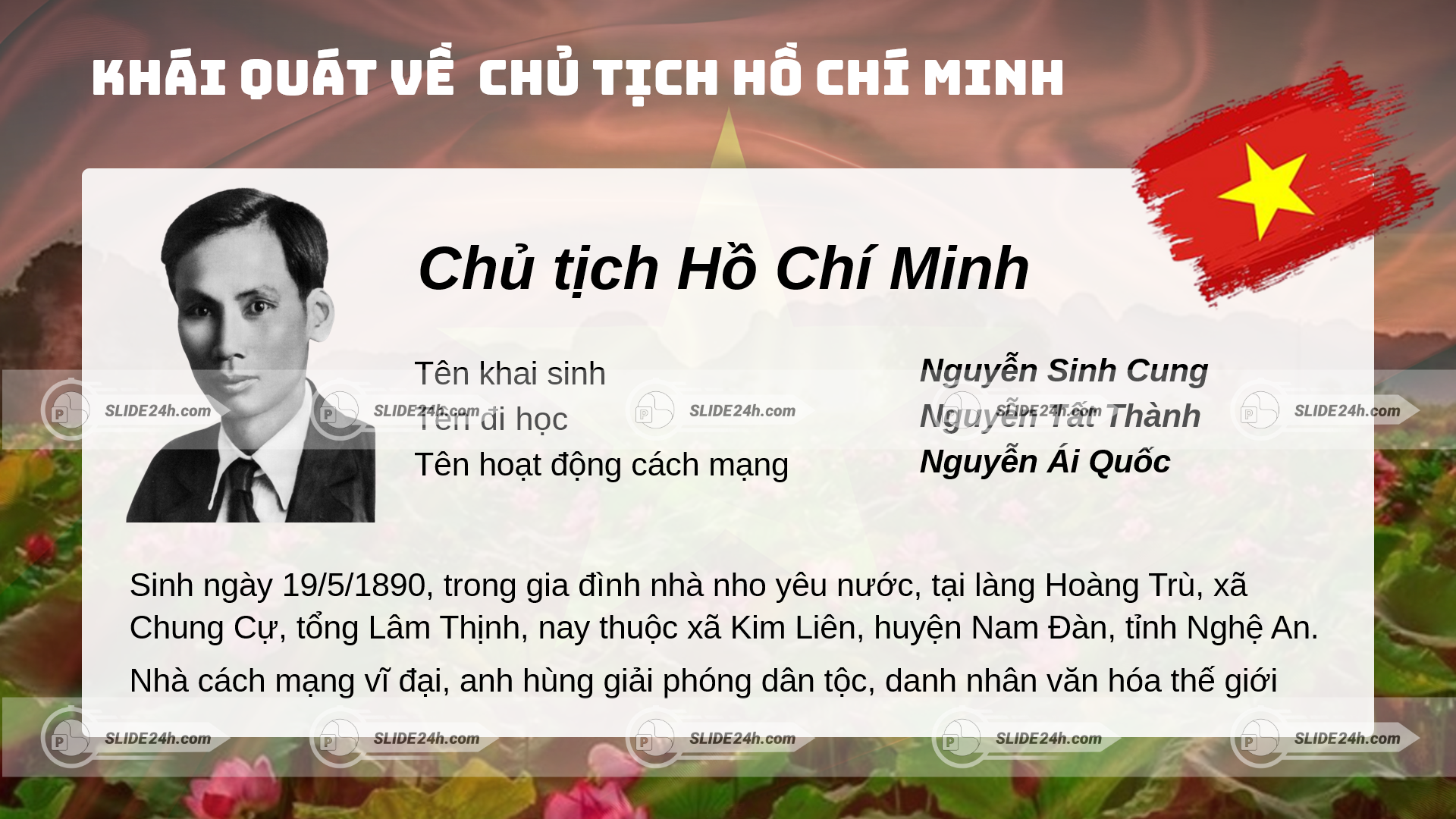 Hoàn cảnh gia đình của Bác
