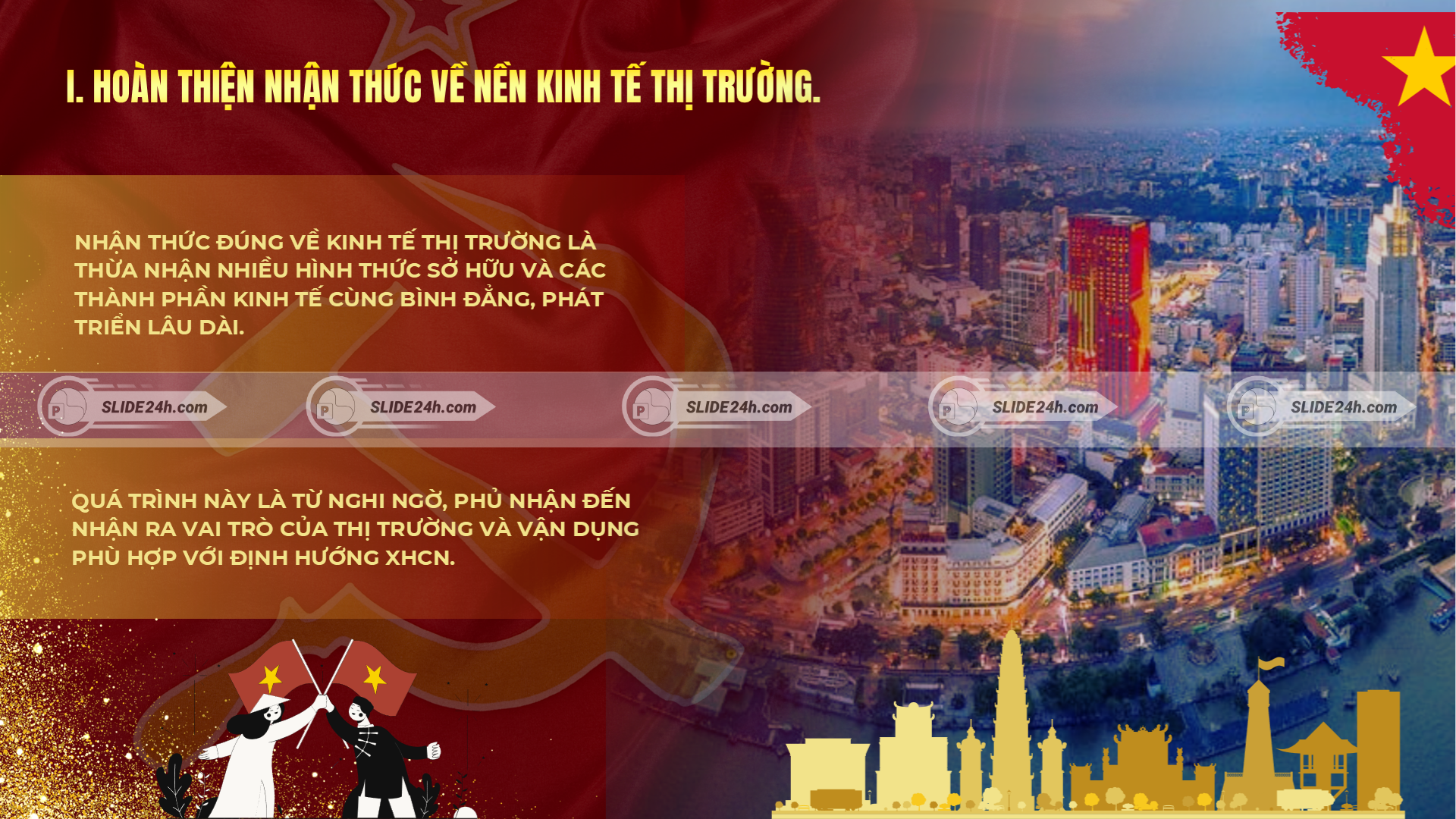 Hoàn thiện nhận thức về nền kinh tế thị trường và vai trò của Nhà nước, thị trường, xã hội.