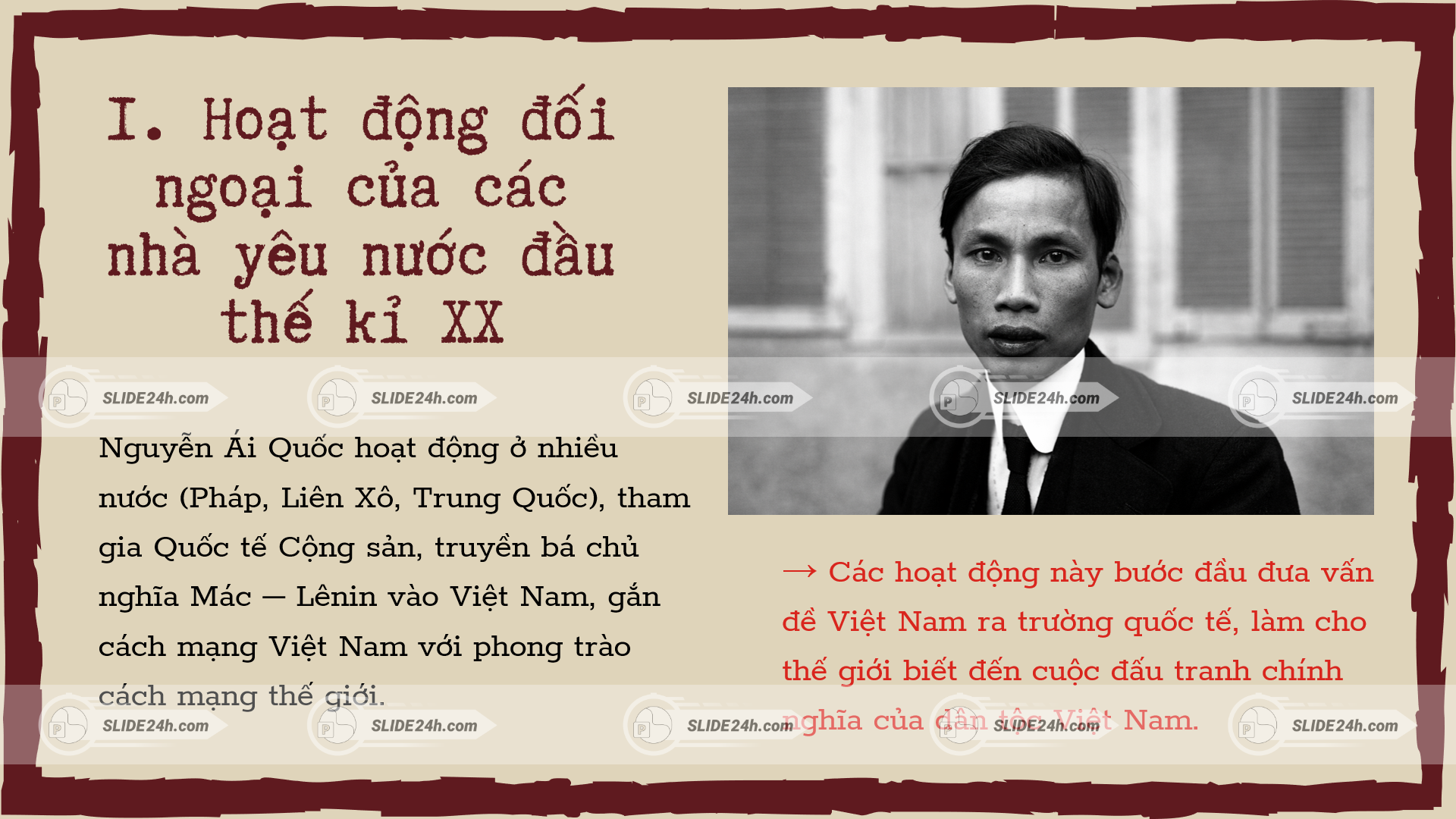 hoạt động đối ngoại của nguyễn ái quốc trong phong trào cách mạng quốc tế