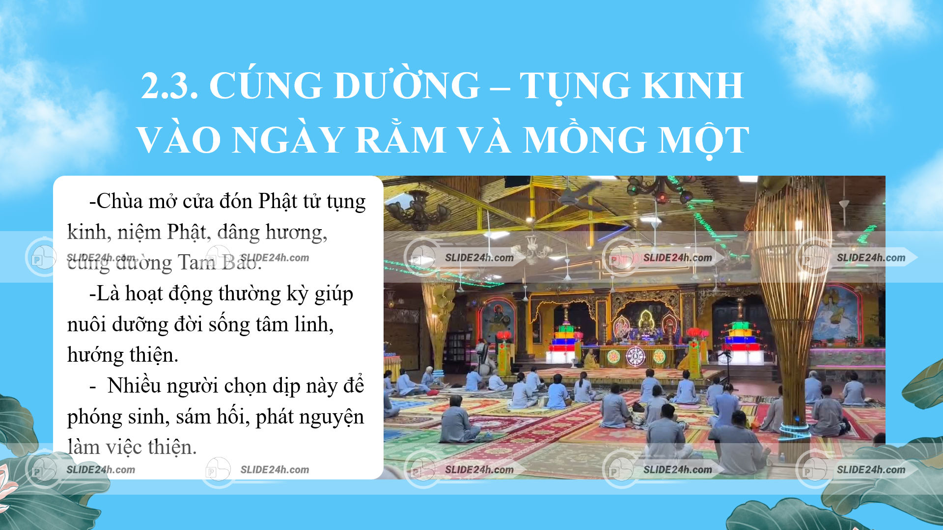 Hoạt động tín ngưỡng tại chùa Phước Tường 
