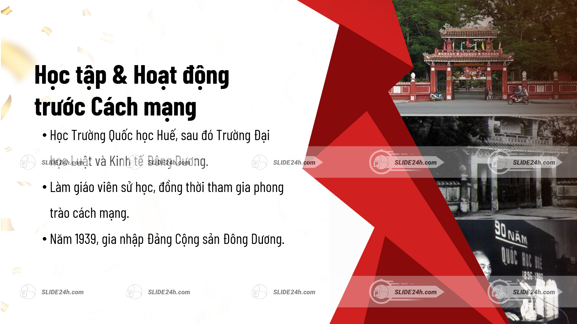 học tập và hoạt động trước cách mạng