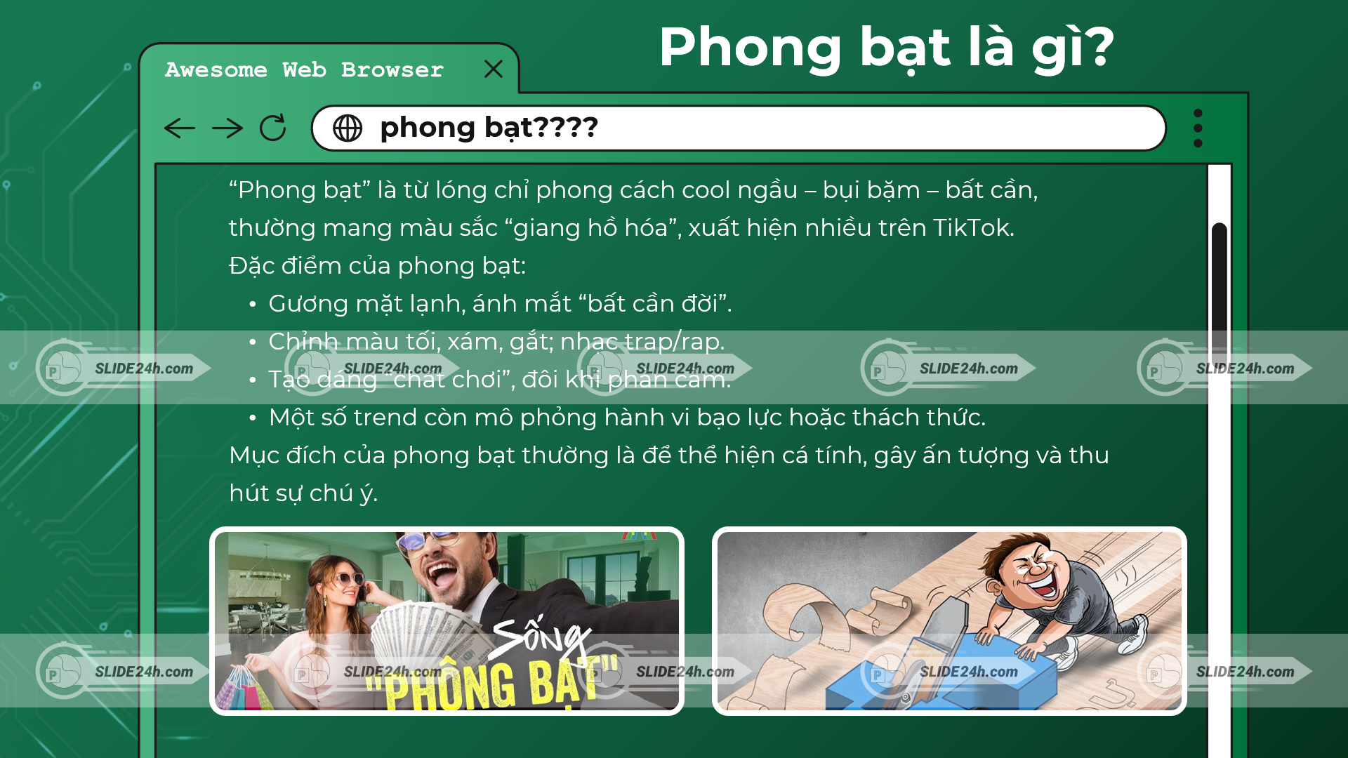 Khái niệm phông bạt trên mạng xã hội.
