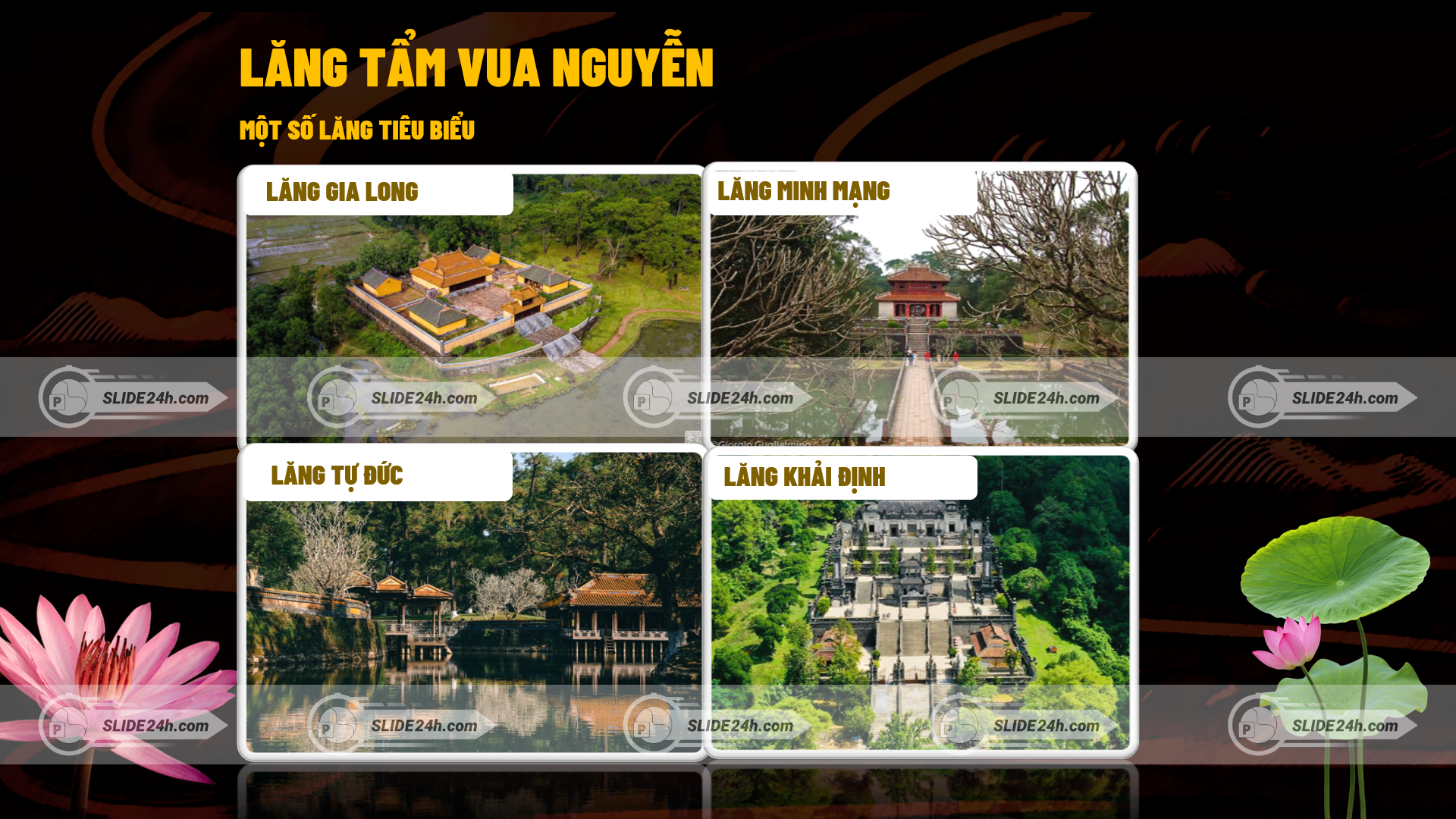 Lăng tẩm của các vua thời Nguyễn