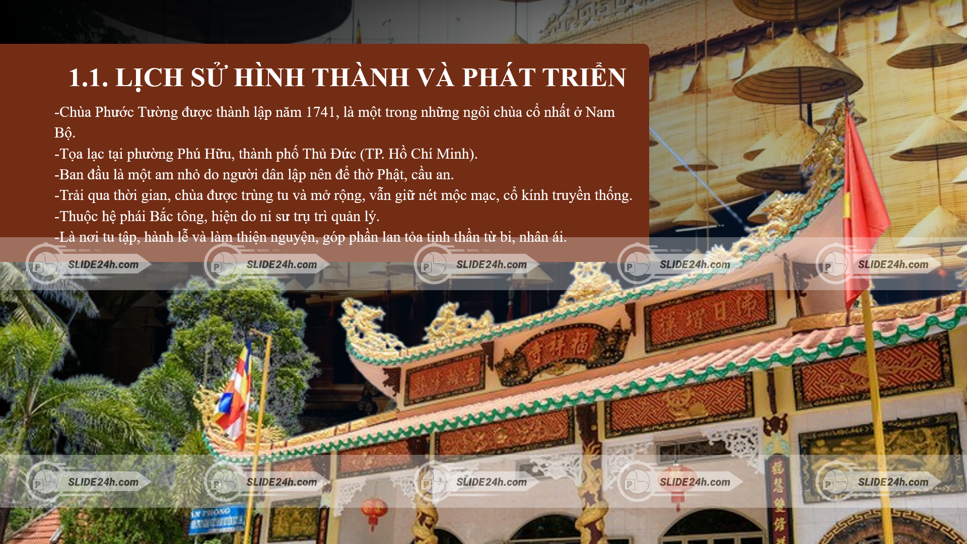 Lịch sử hình thành và phát triển chùa Phước Tường