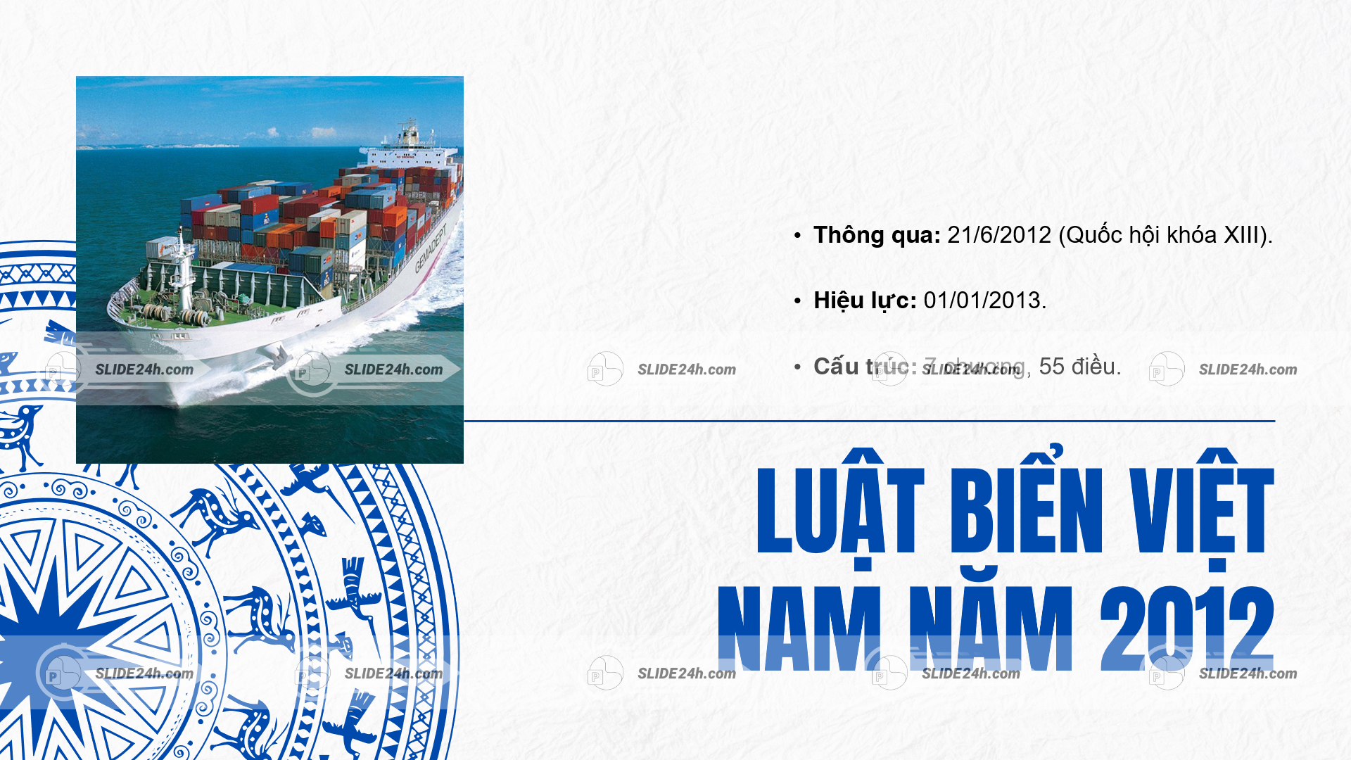 luật biển việt nam năm 2012 với các quy định về chủ quyền và quyền tài phán trên biển