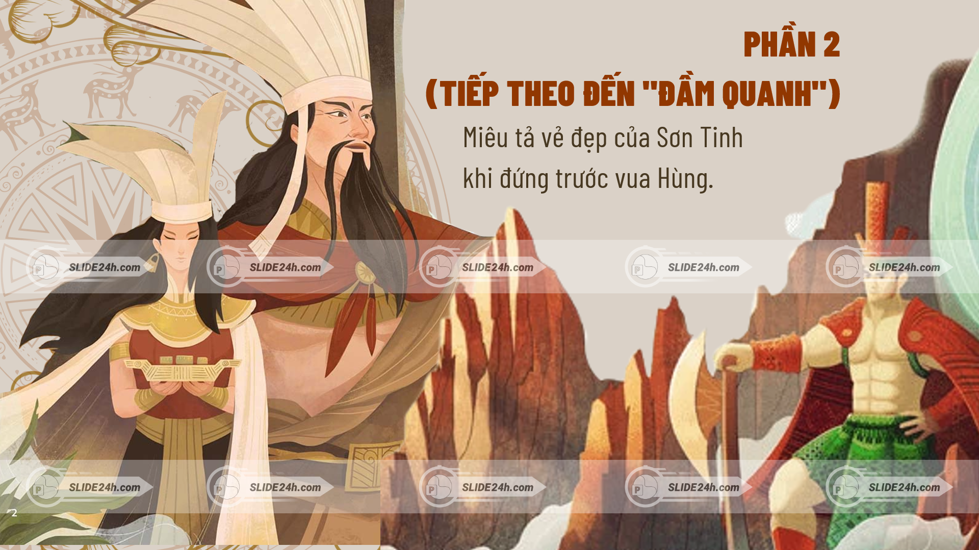 miêu tả về vẻ đẹp của sơn tinh