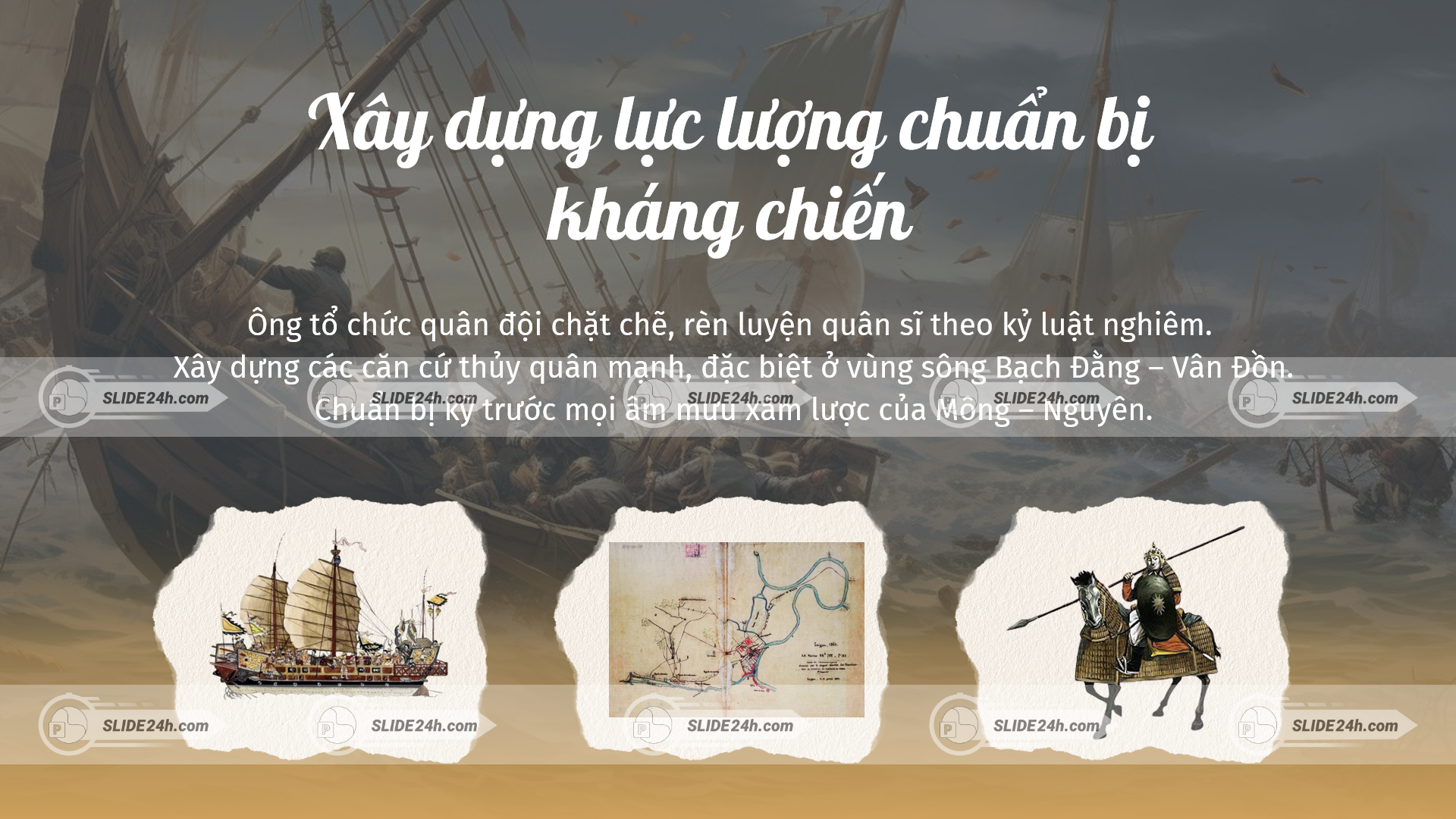 Ông xây dựng lực lượng chuẩn bị cho cuộc kháng chiến