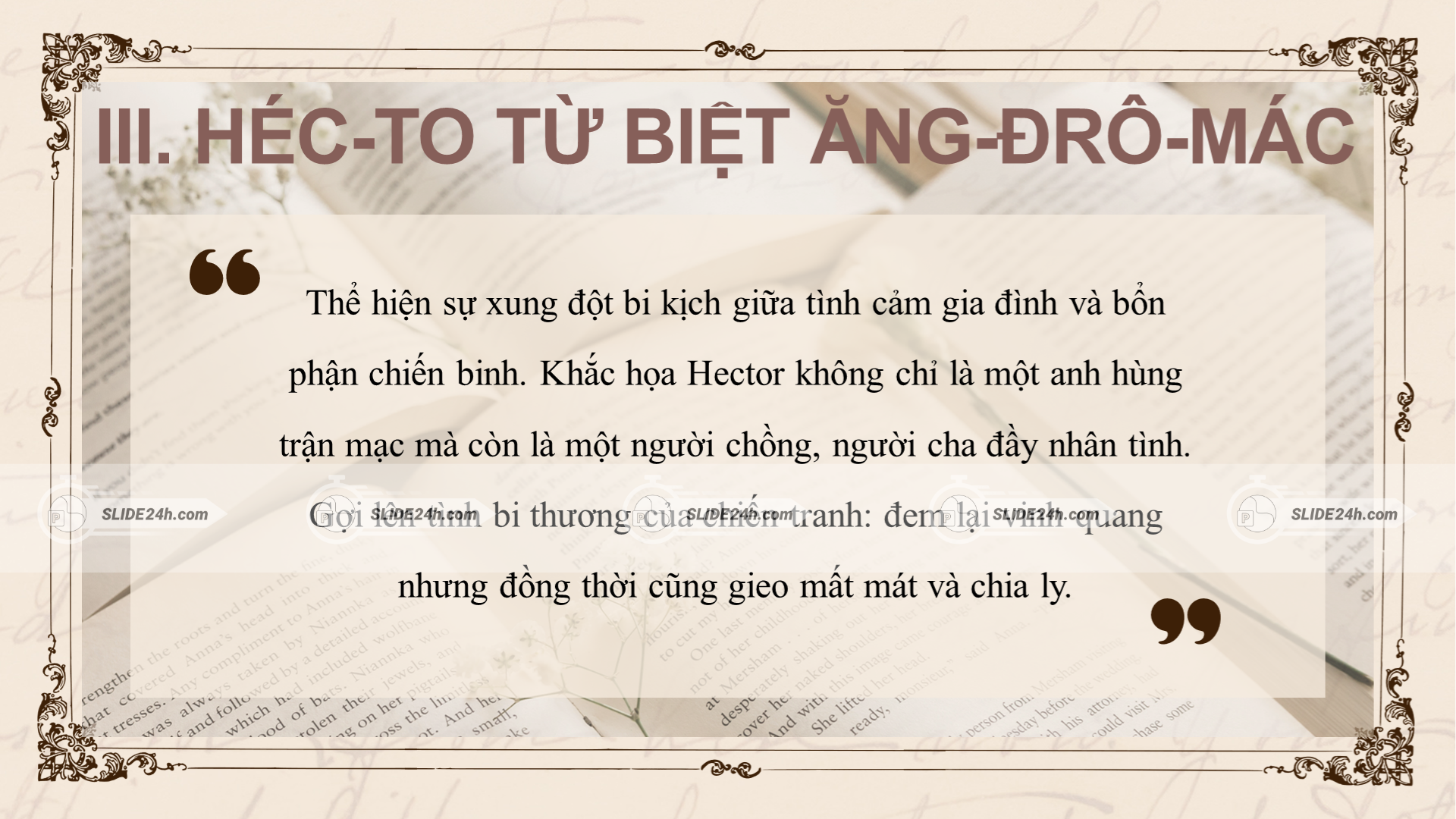 Phân tích tác phẩm Héc-to từ biệt Ăng-đrô-mác