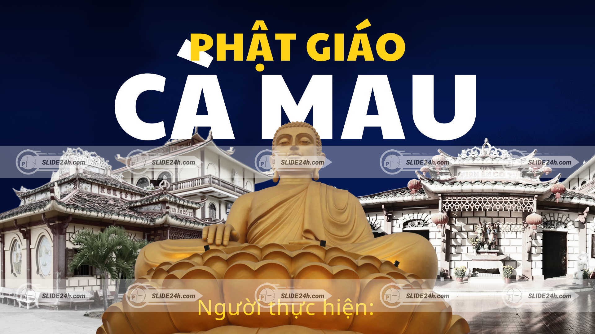 phật giáo cà mau tượng phật lớn trước chùa kiến trúc truyền thống nam bộ