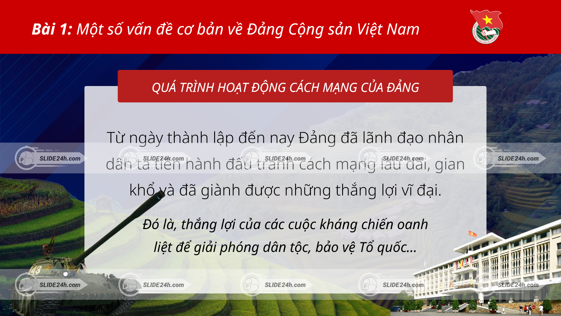 Quá trình hoạt động cách mạng của Đảng