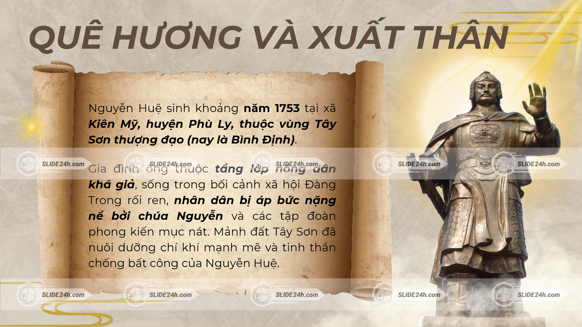 Quê hương và xuất thân của Nguyễn Huệ