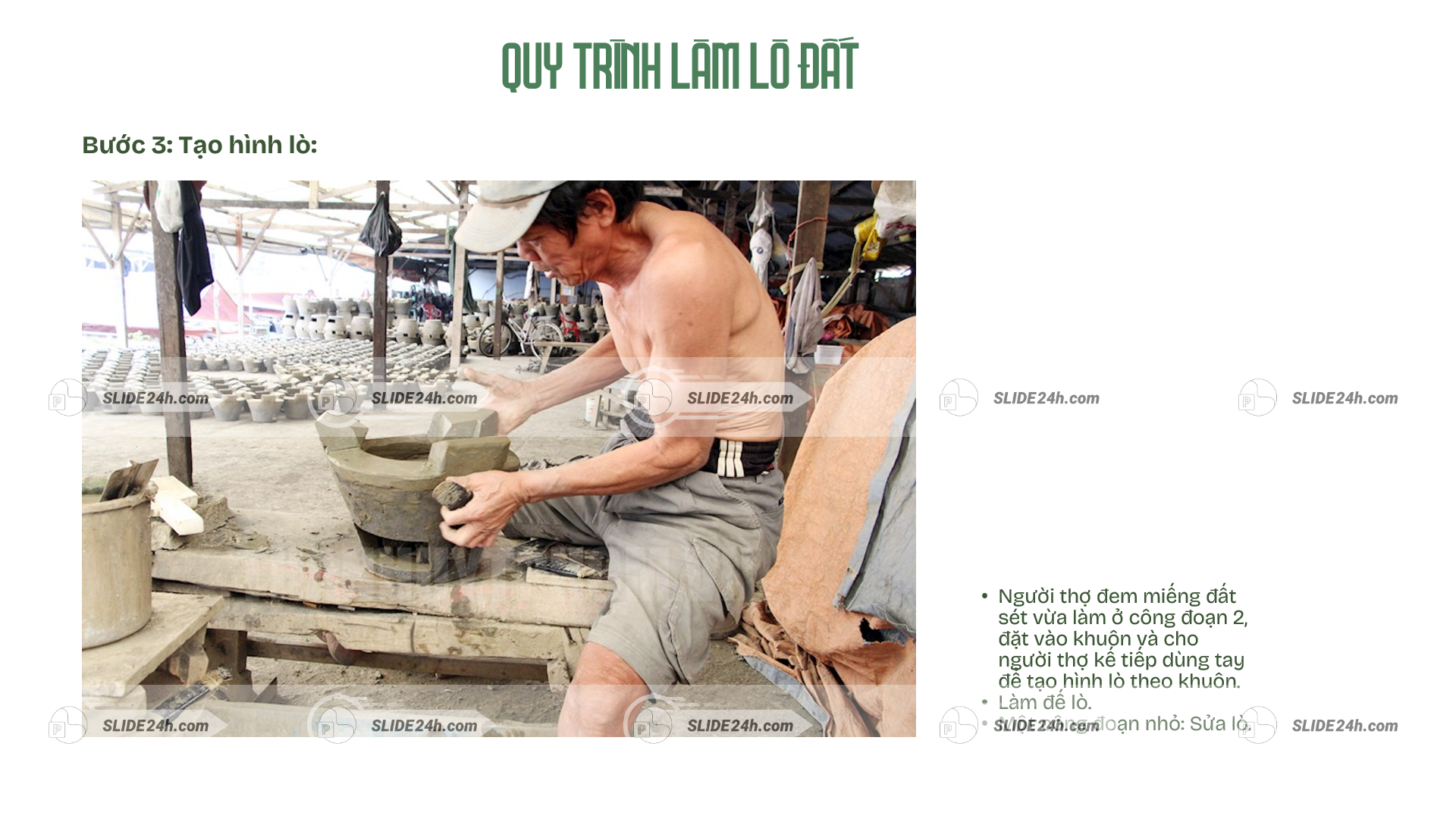 Quy trình sản xuất lò đất chi tiết