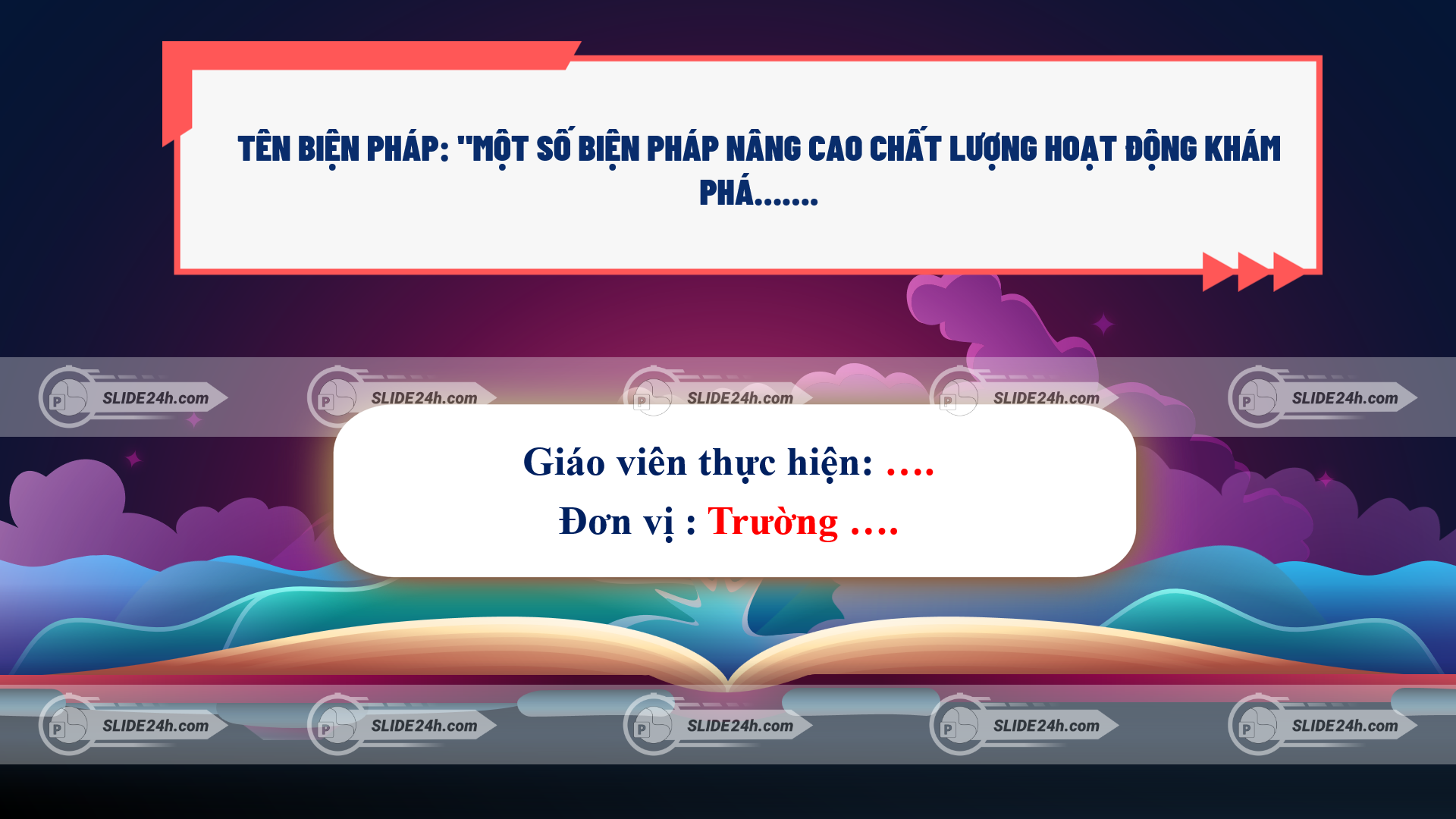 Slide Biện pháp sáng kiến kinh nghiệm dành cho giáo viên