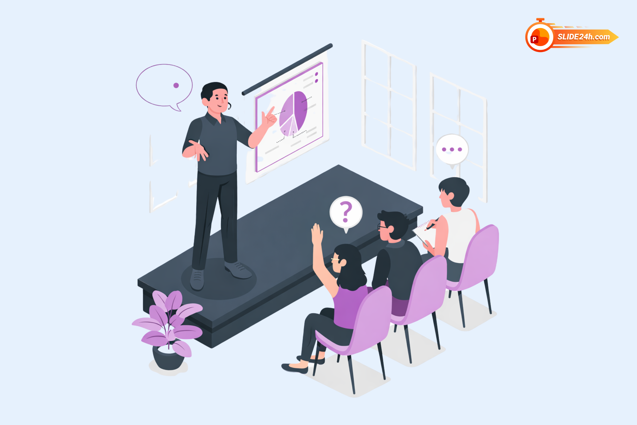 Slide hỗ trợ học sinh thuyết trình trên lớp