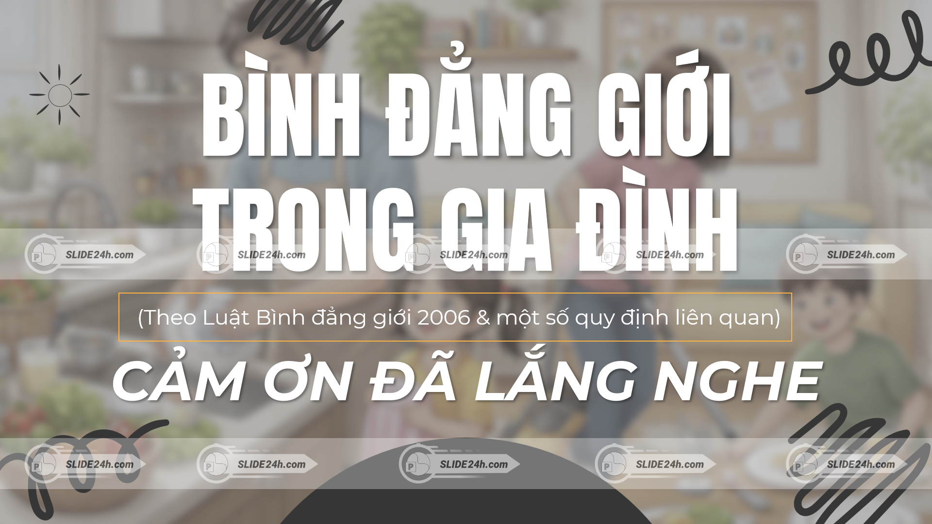 slide kết luận bình đẳng giới trong gia đình theo luật năm 2006 và lời cảm ơn người xem