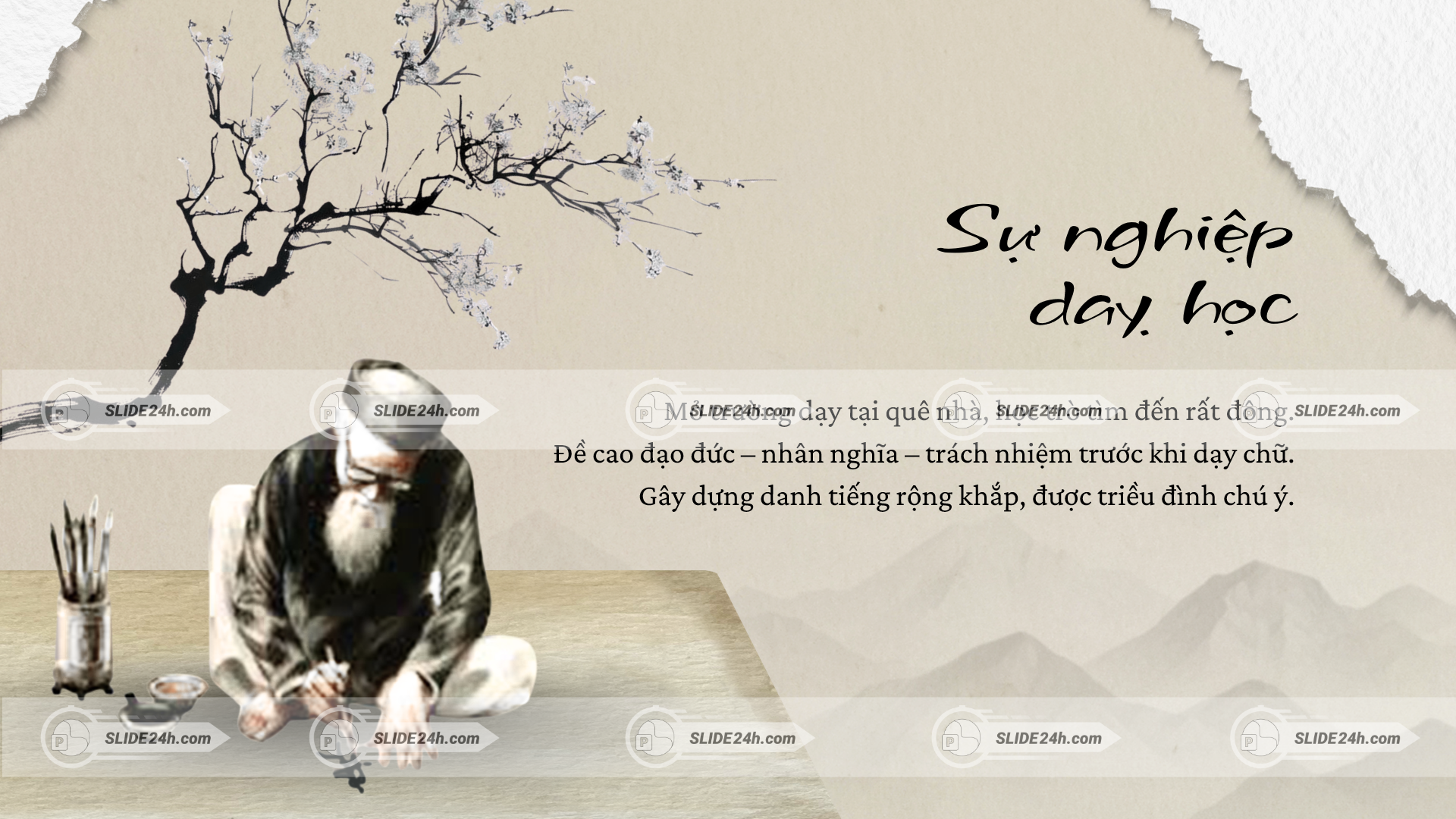 Sự nghiệp dạy học của ông