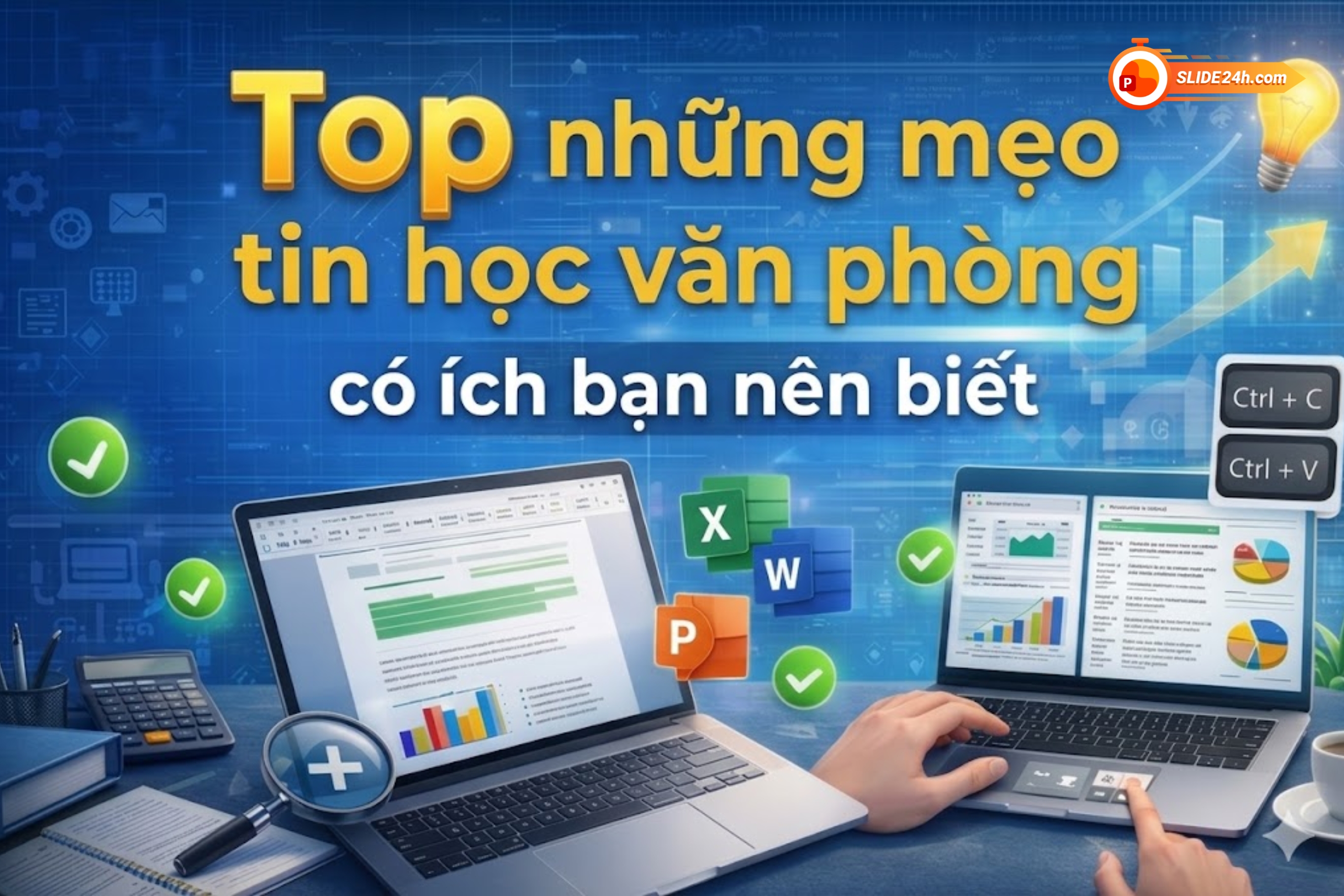 Top 20 mẹo tin học văn phòng hữu ích giúp làm việc nhanh hơn trên Word, Excel và PowerPoint.