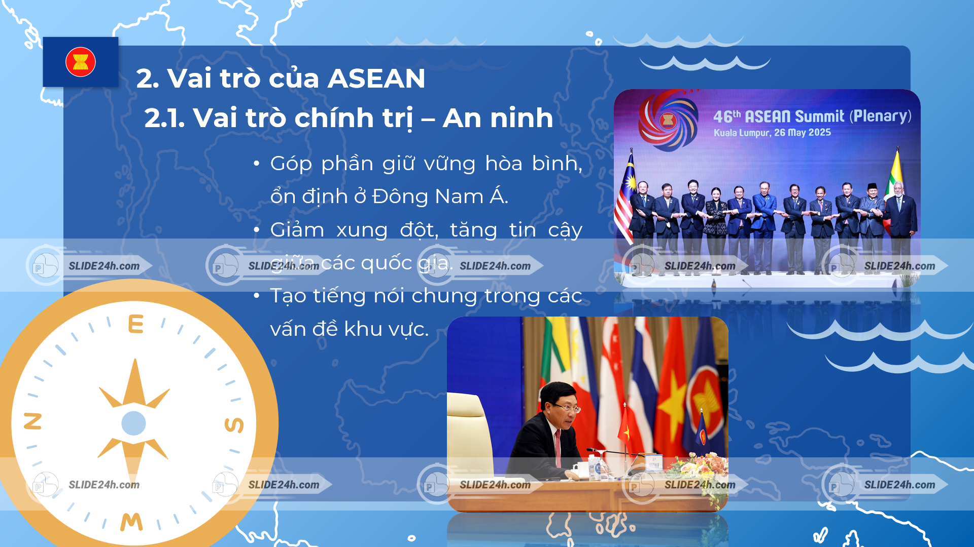 Vai trò của tổ chức ASEAN trong chính trị - an ninh 