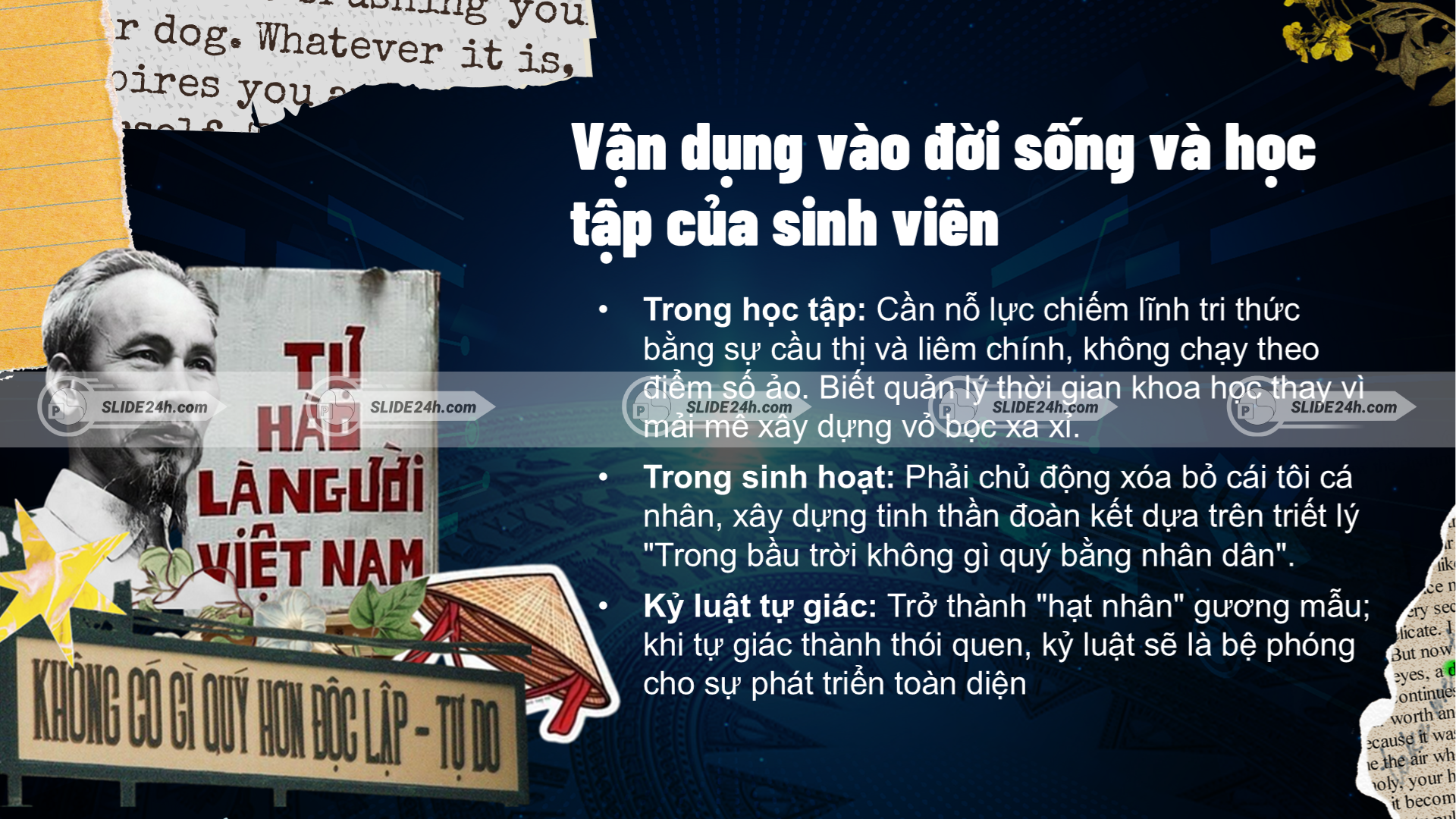 Vận dụng vào học tập và đời sống sinh viên