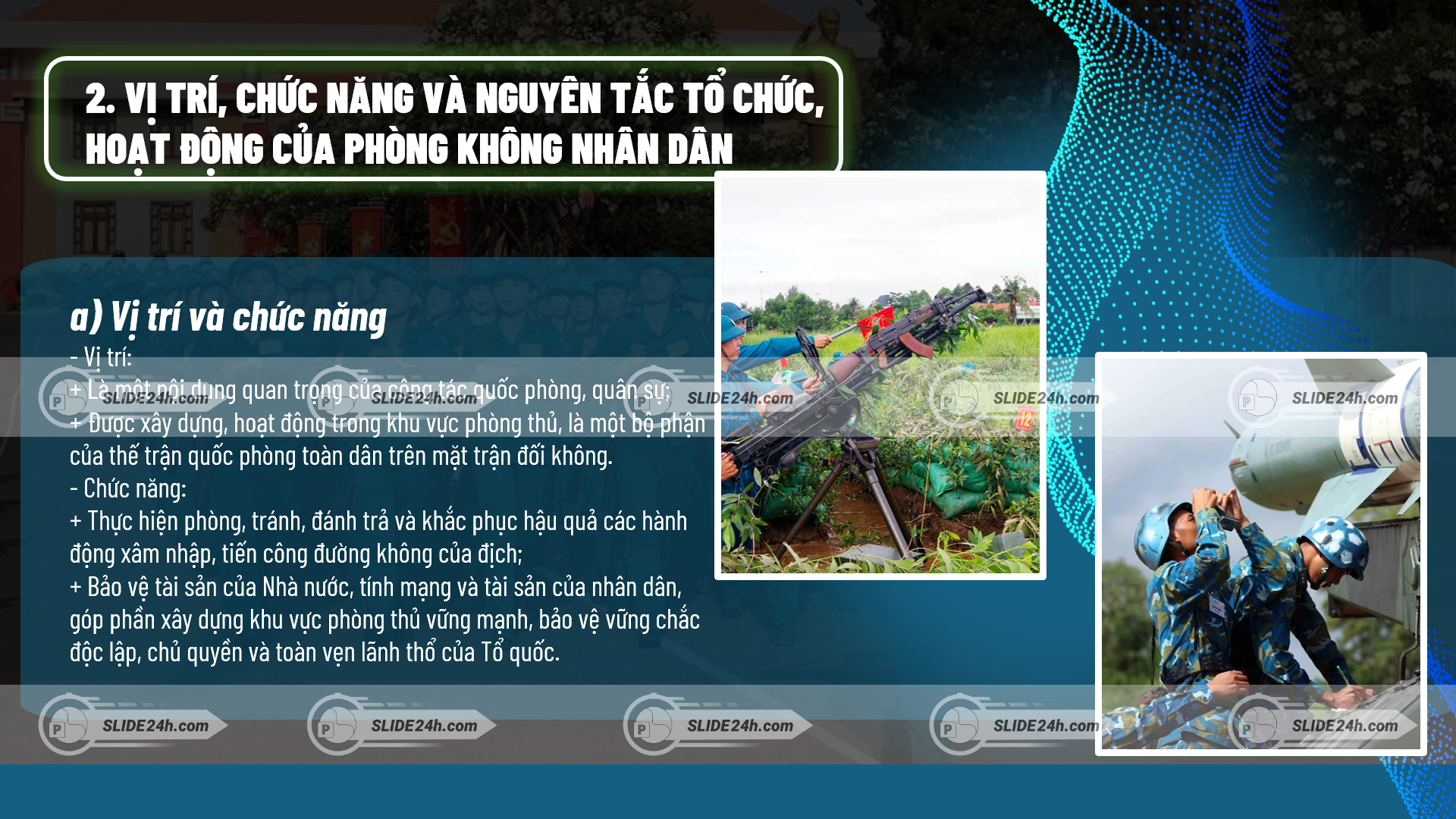 vị trí và chức năng của phòng không nhân dân trong hệ thống quốc phòng toàn dân