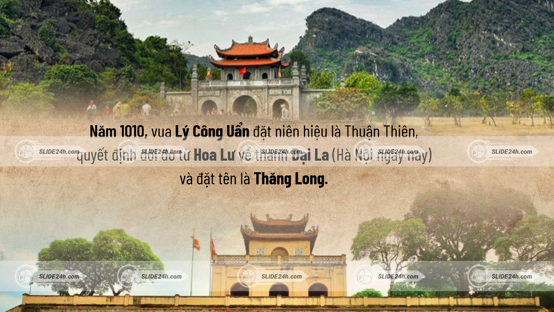 vua Lý Công Uẩn quyết định dời đô