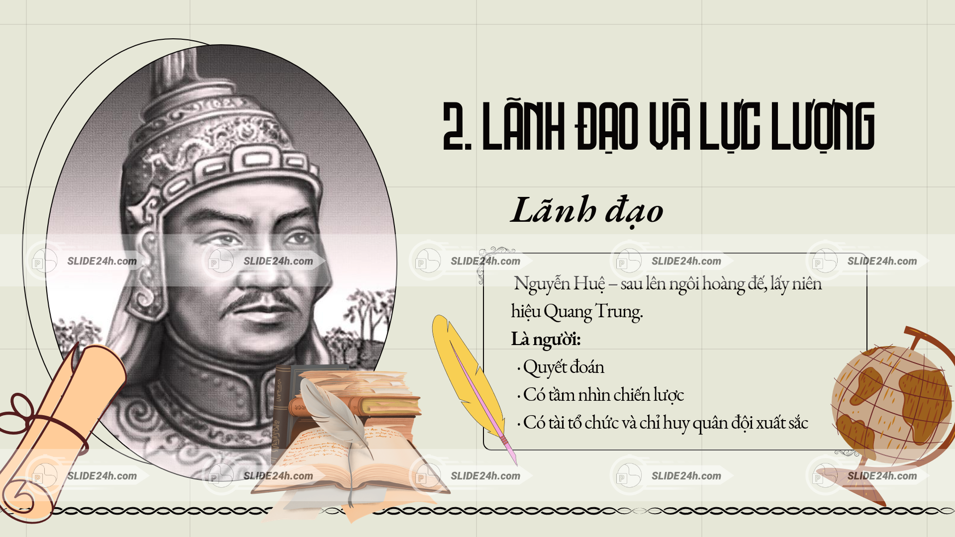 Vua Quang Trung lãnh đạo và chỉ huy nghĩa quân Tây Sơn trong trận Ngọc Hồi – Đống Đa.