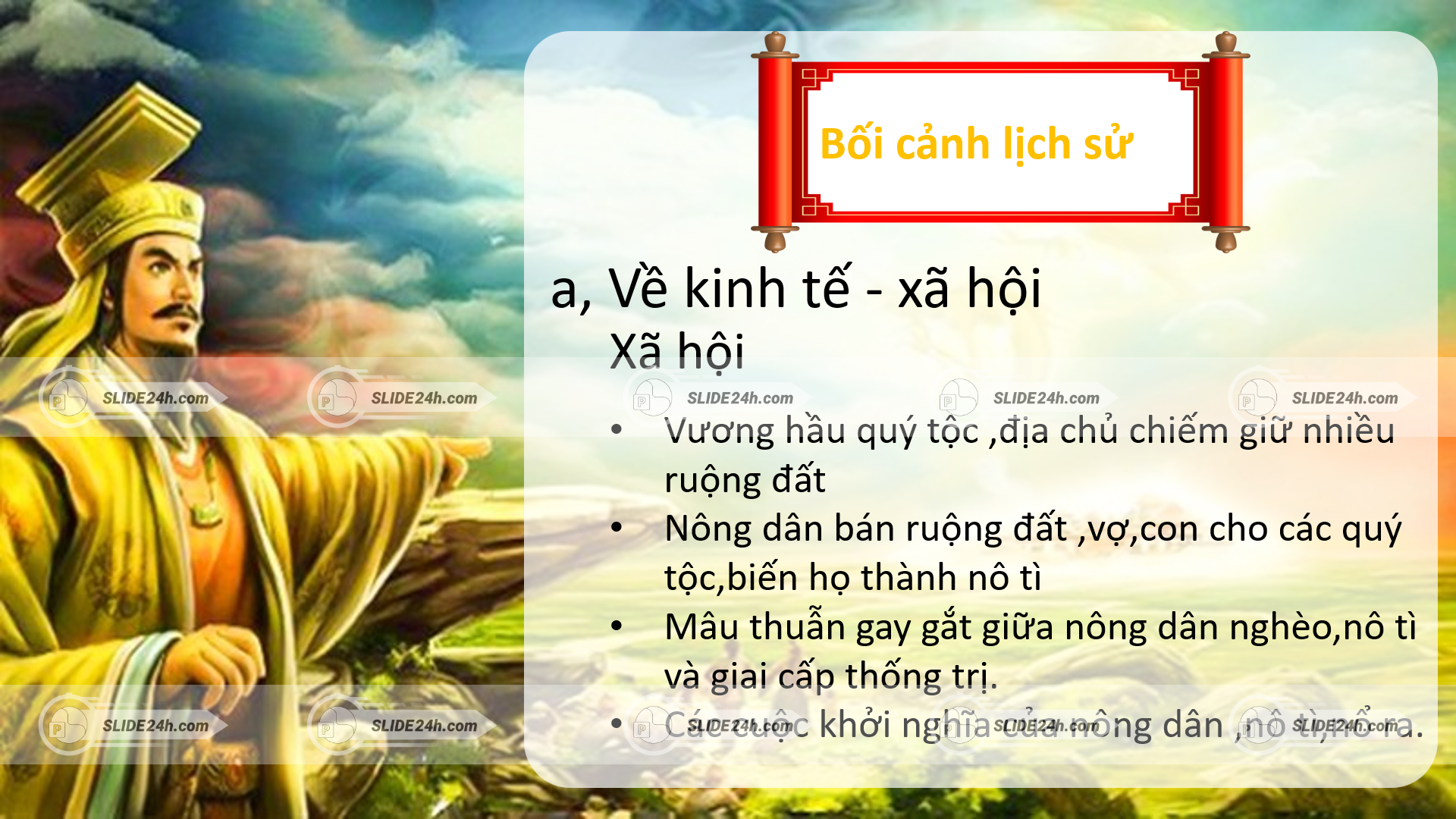 xã hội cuối thời trần quý tộc chiếm ruộng đất nông dân nghèo trở thành nô tì